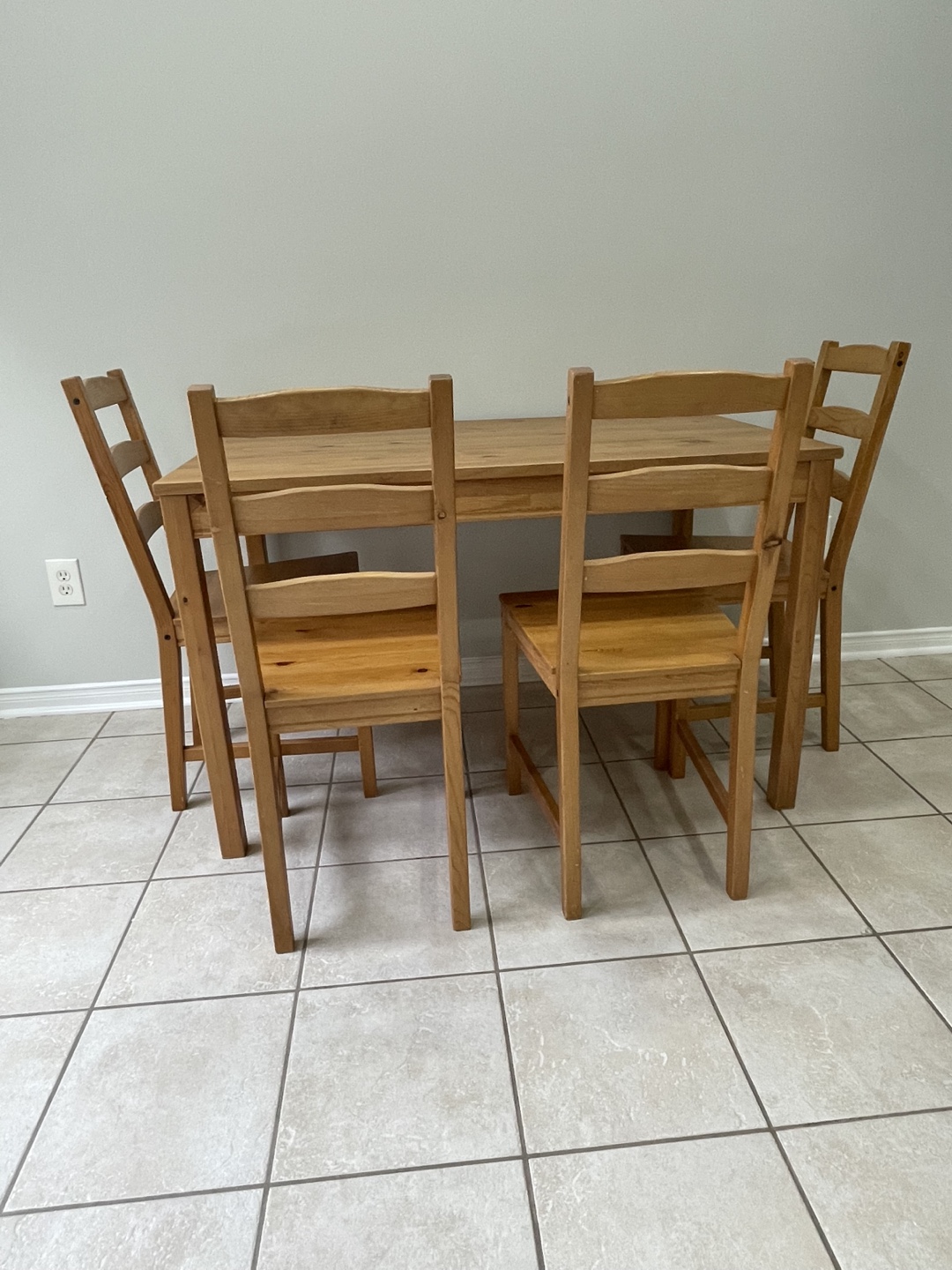 IKEA Ingatorp Table and 4 Chairs Set