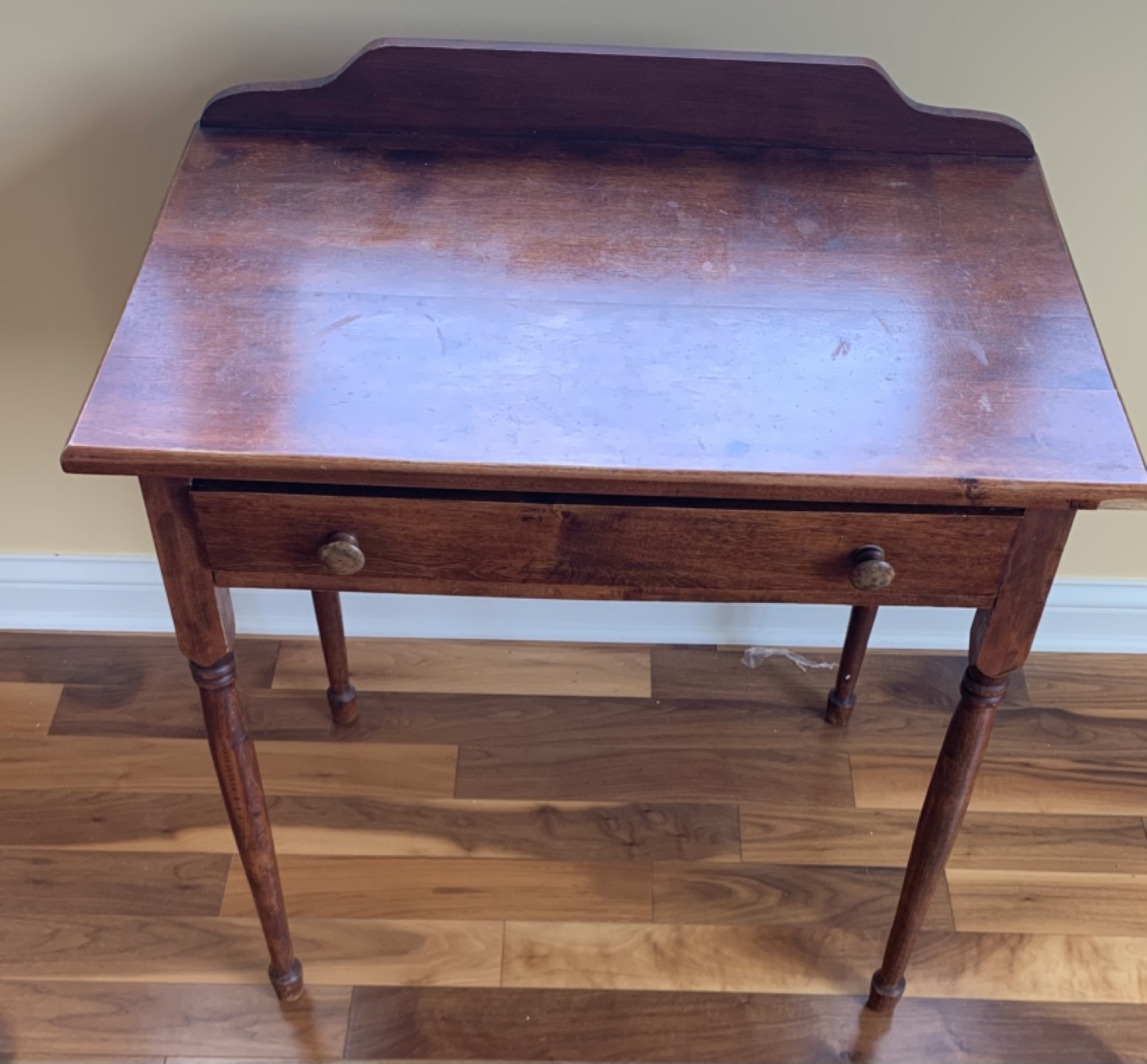 Antique Wooden Table with Drawer - photo 2