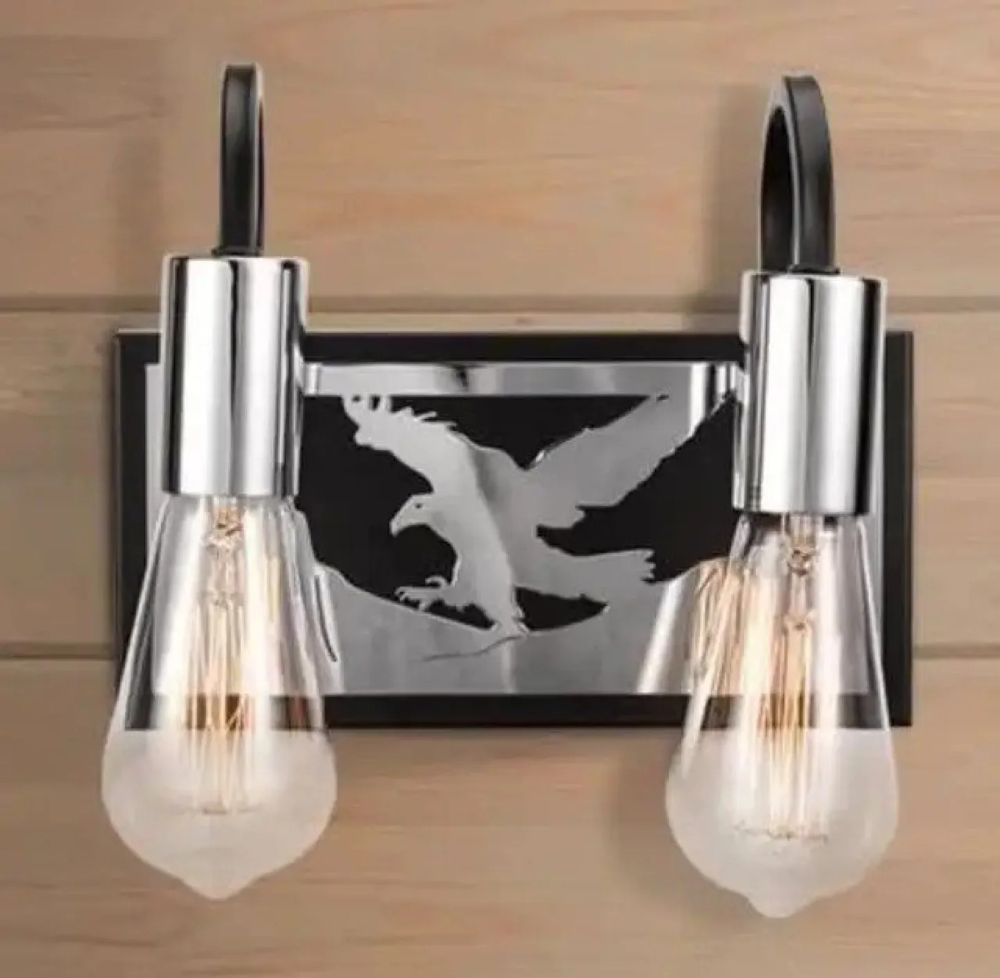 Double Vanity Light Fixture with Eagle Design image indicator(2)