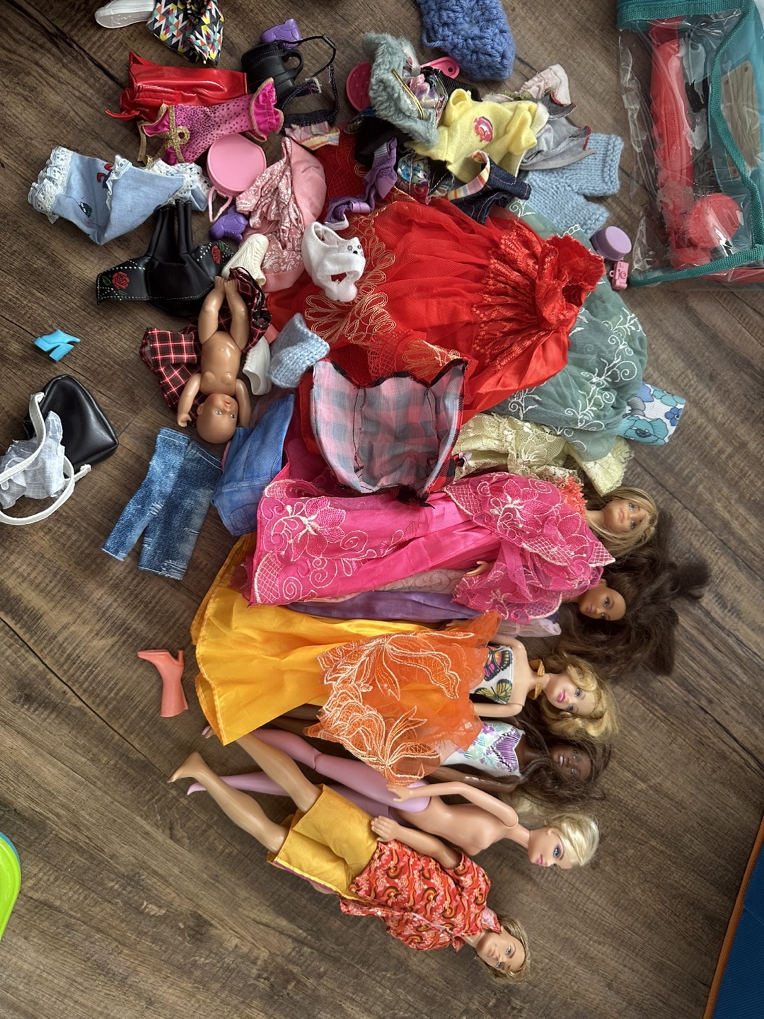 Lot of Barbie Dolls and Clothing