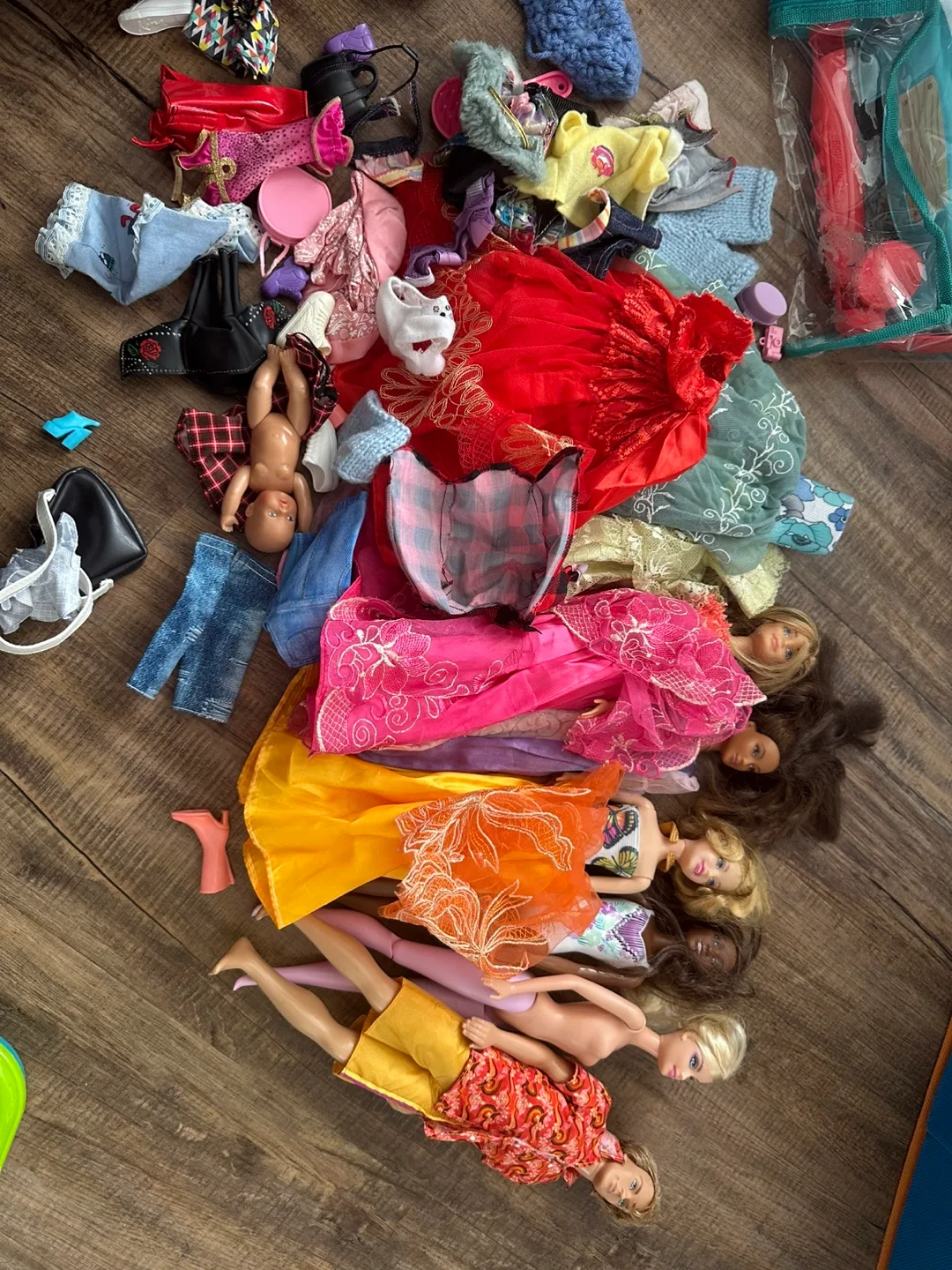 Lot of Barbie Dolls and Clothing thumbnail