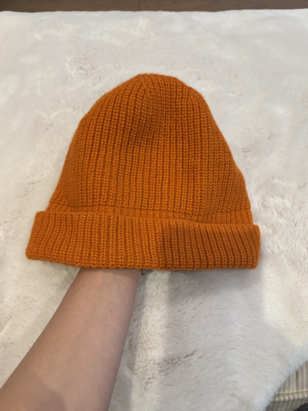 Zara Orange Knit Beanie