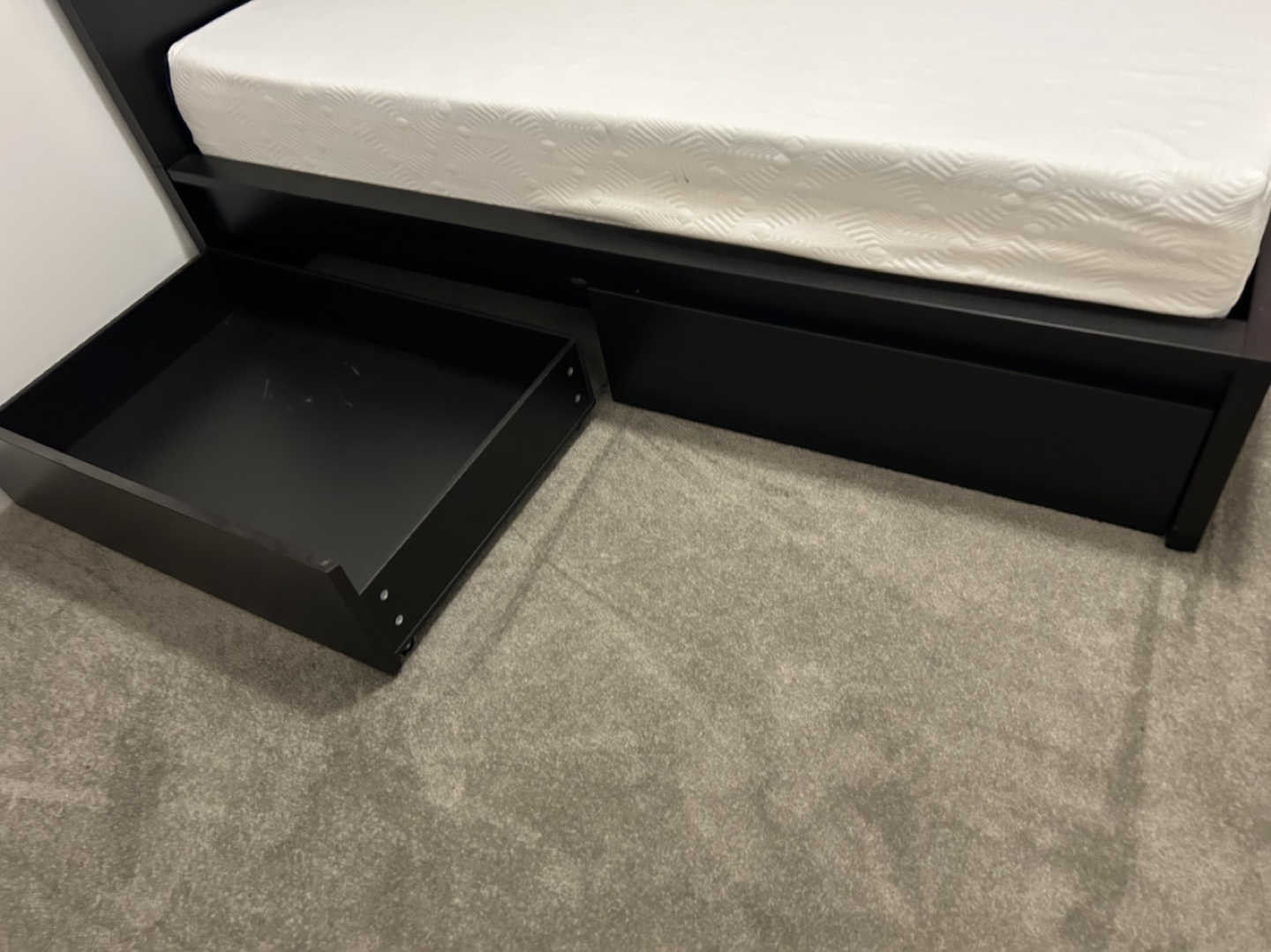 IKEA MALM Bed Frame with Storage Drawers - Black-Brown - photo 5