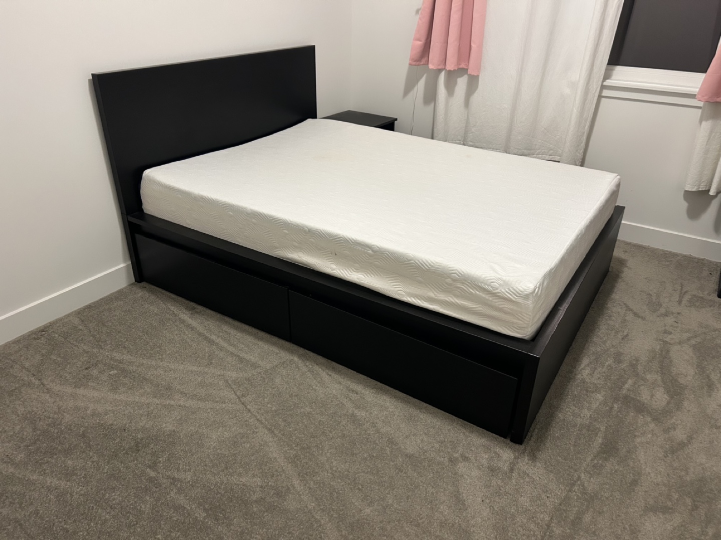 IKEA MALM Bed Frame with Storage Drawers - Black-Brown - photo 3