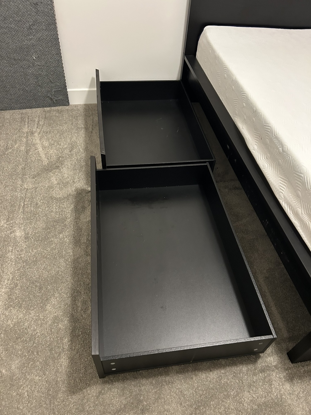 IKEA MALM Bed Frame with Storage Drawers - Black-Brown - photo 4