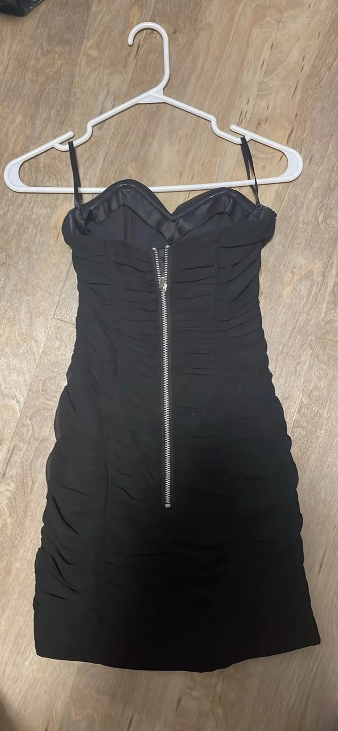 H&M Black Strapless Mini Dress xs/s image indicator(2)