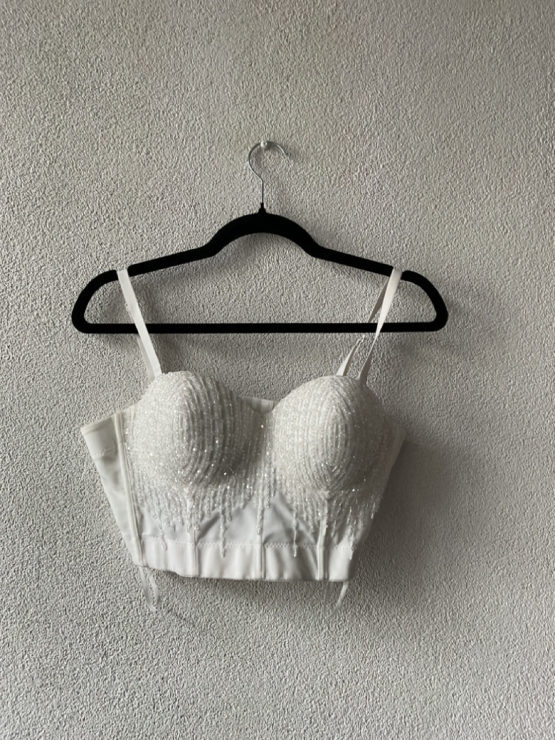 Honey - White beaded corset top