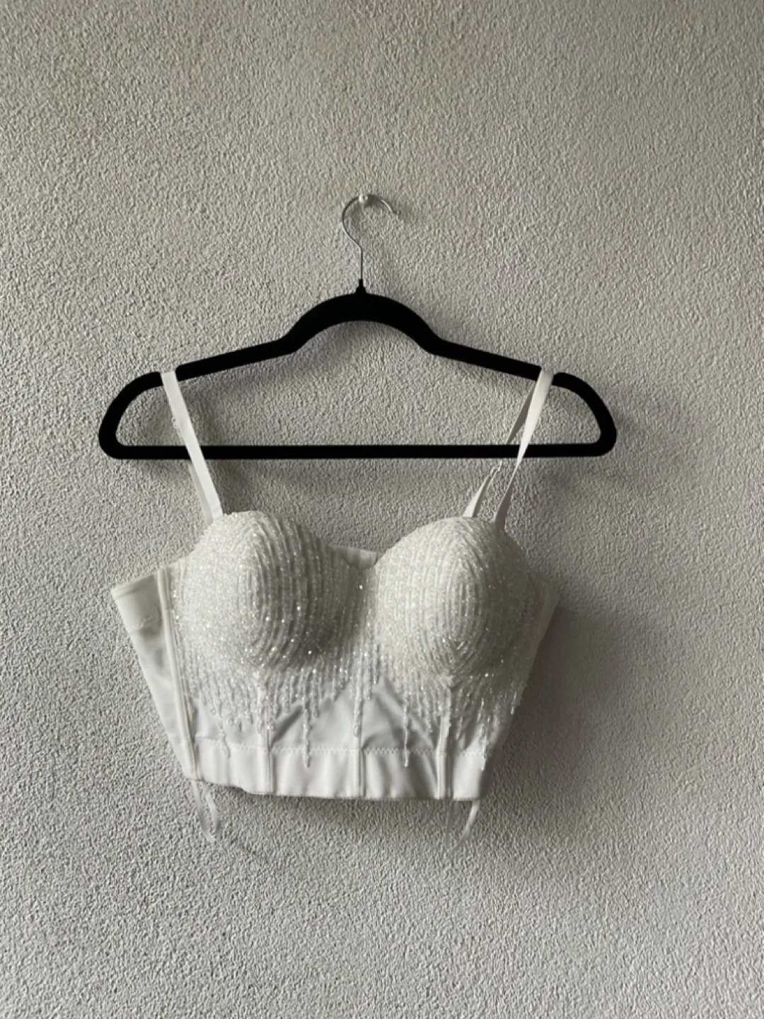 Honey - White beaded corset top thumbnail