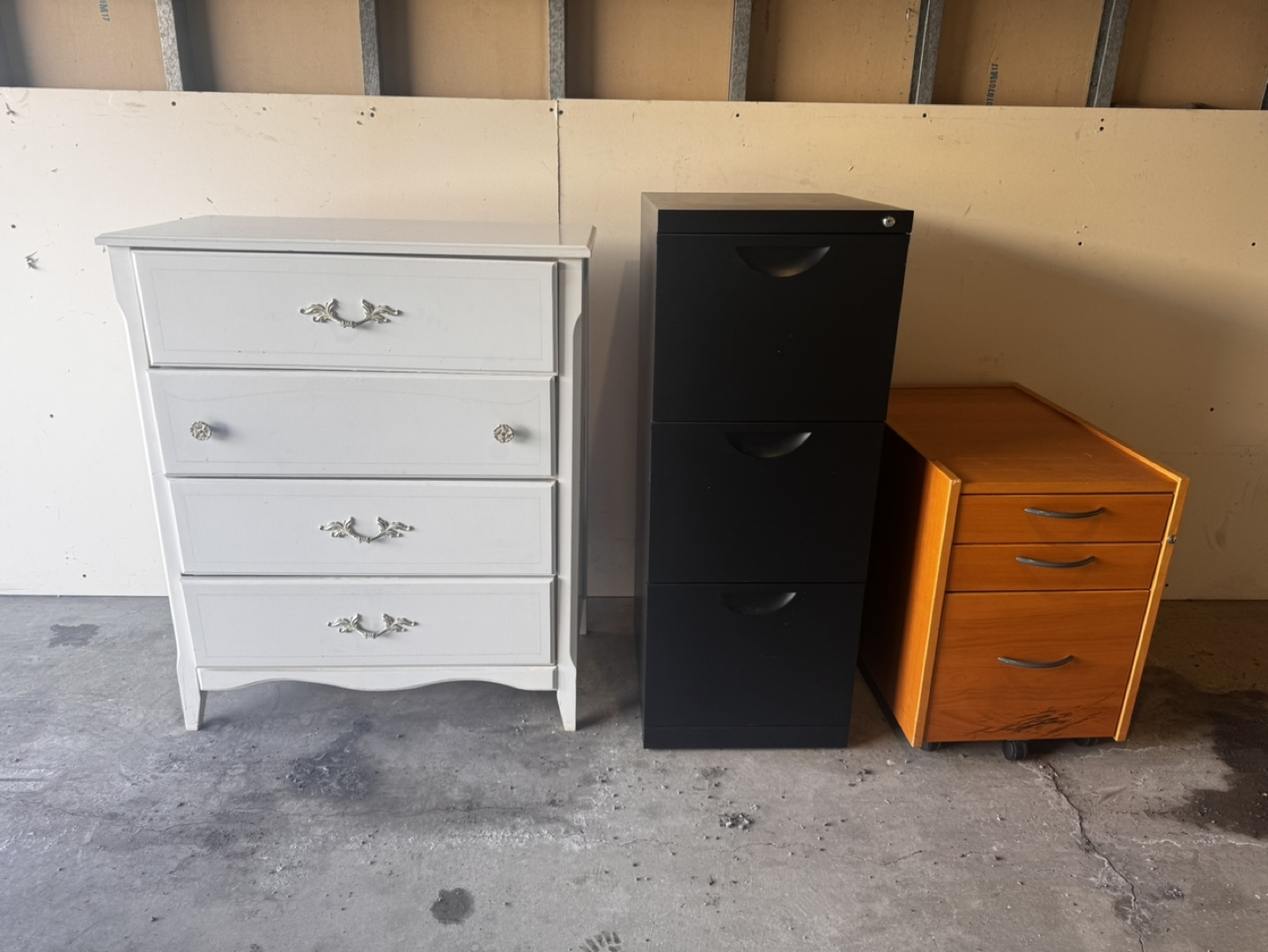 Wardrobe/ Three-Drawer steel cabinet/ Bedside table