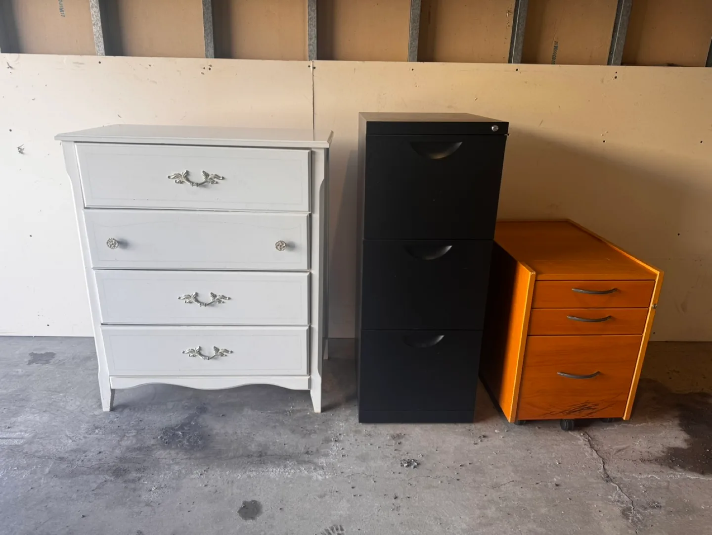 Wardrobe/ Three-Drawer steel cabinet/ Bedside table image indicator(2)