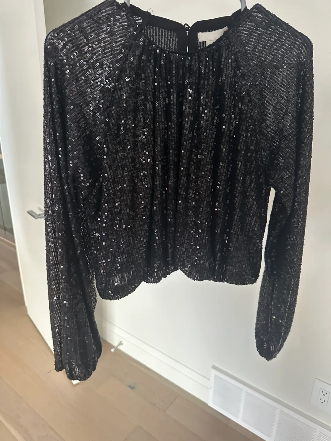 New Black Sequin sparkle top - womans small image indicator(2)