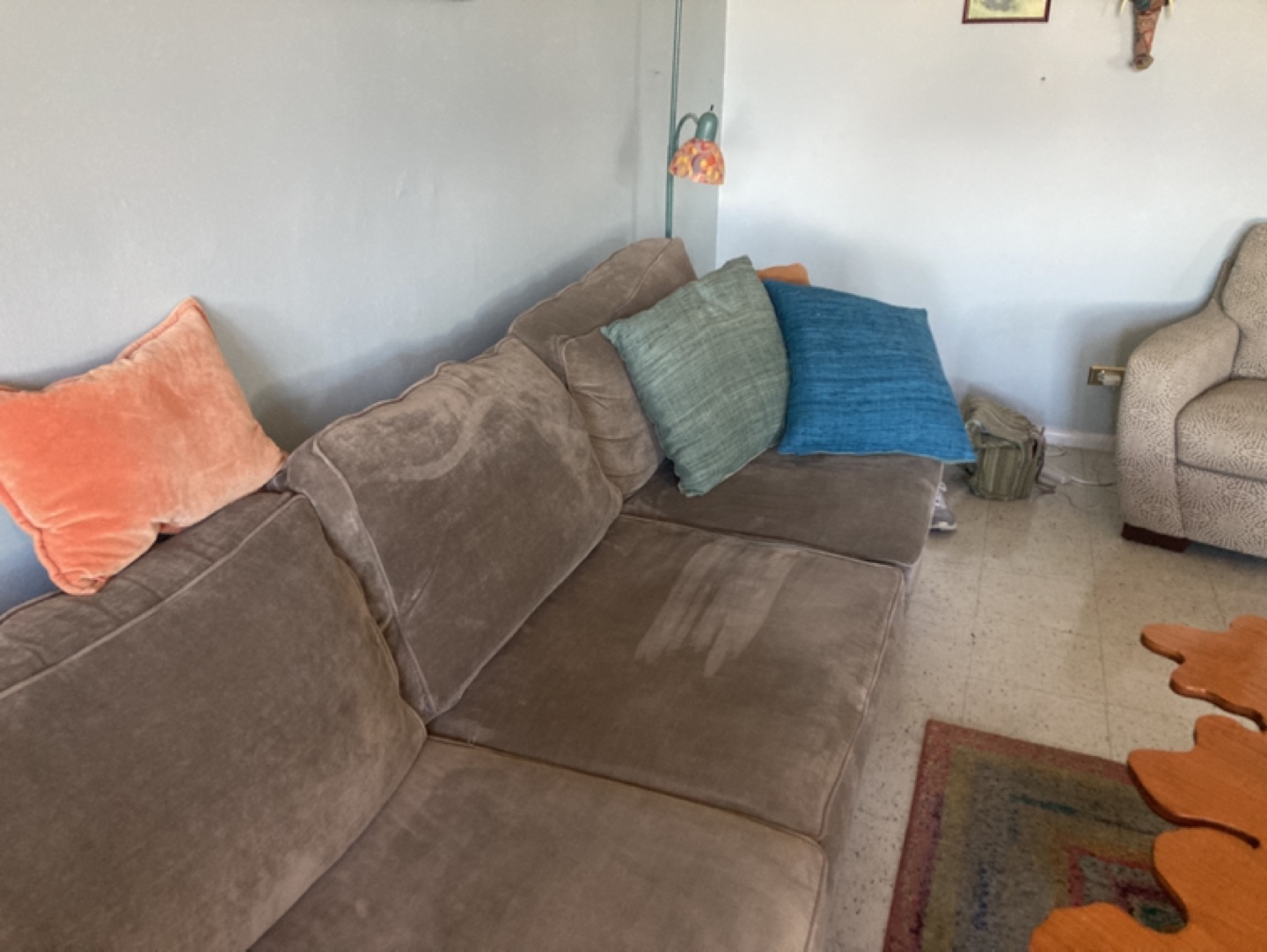 Sectional Sofa - Taupe Microfiber - photo 5
