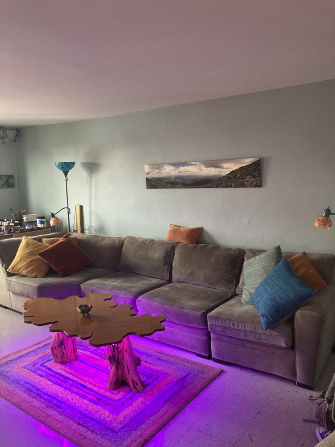 Sectional Sofa - Taupe Microfiber - photo 4