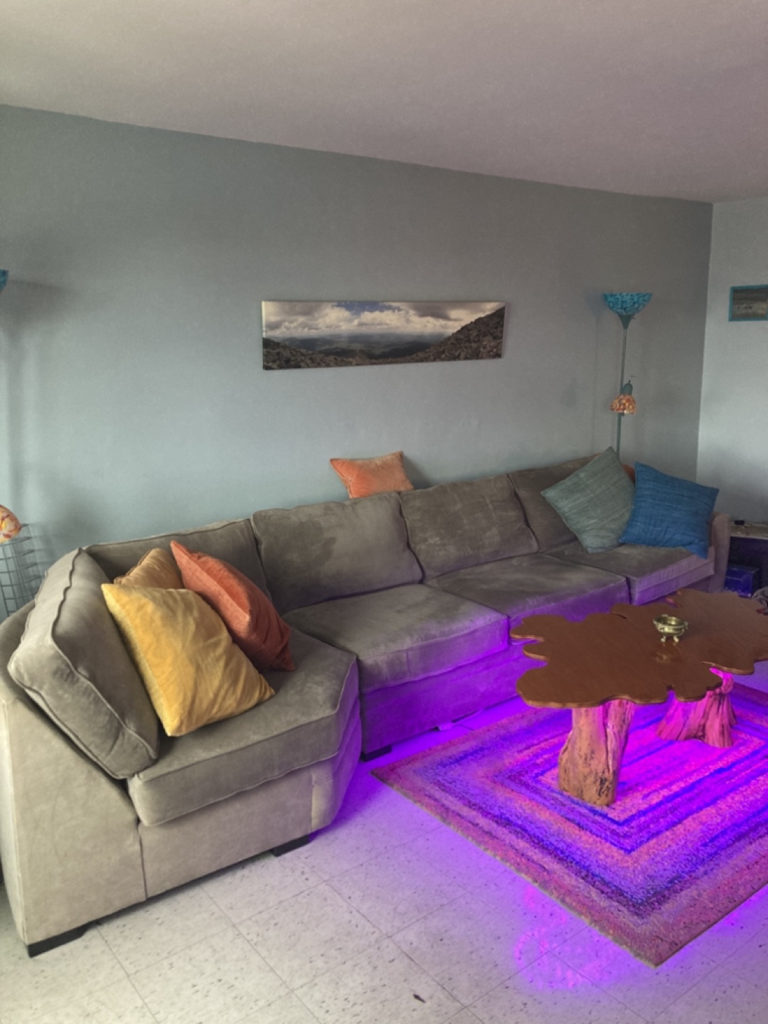 Sectional Sofa - Taupe Microfiber - photo 2