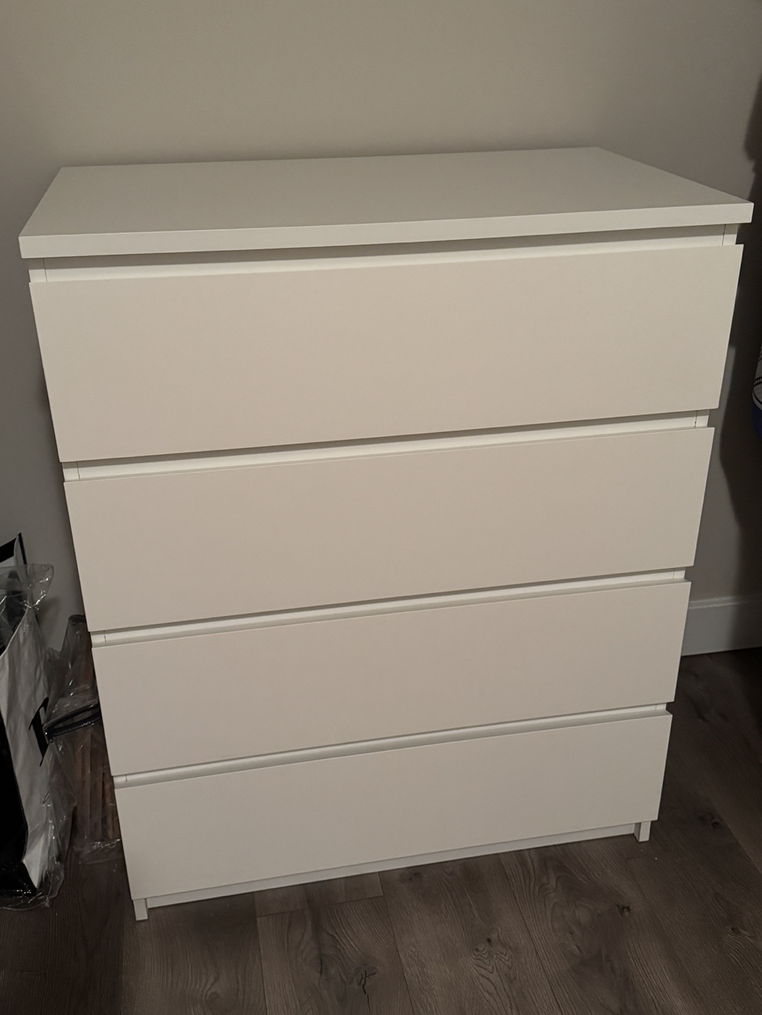 White 4-Drawer Chest