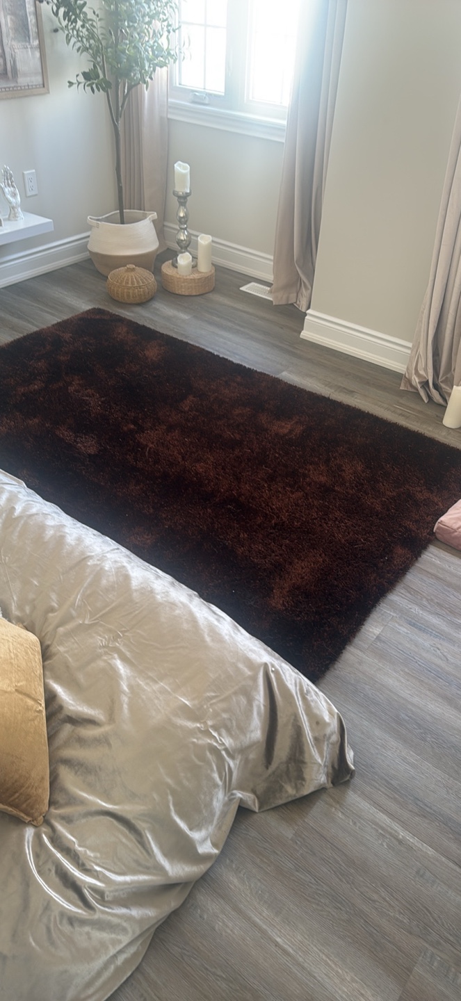 Luxurious Shag Soft Rug - Deep Brown, 5 x 7 - photo 2
