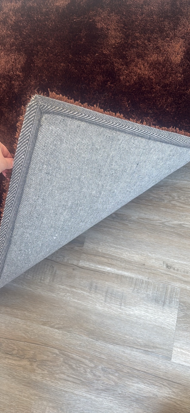 Luxurious Shag Soft Rug - Deep Brown, 5 x 7 - photo 3
