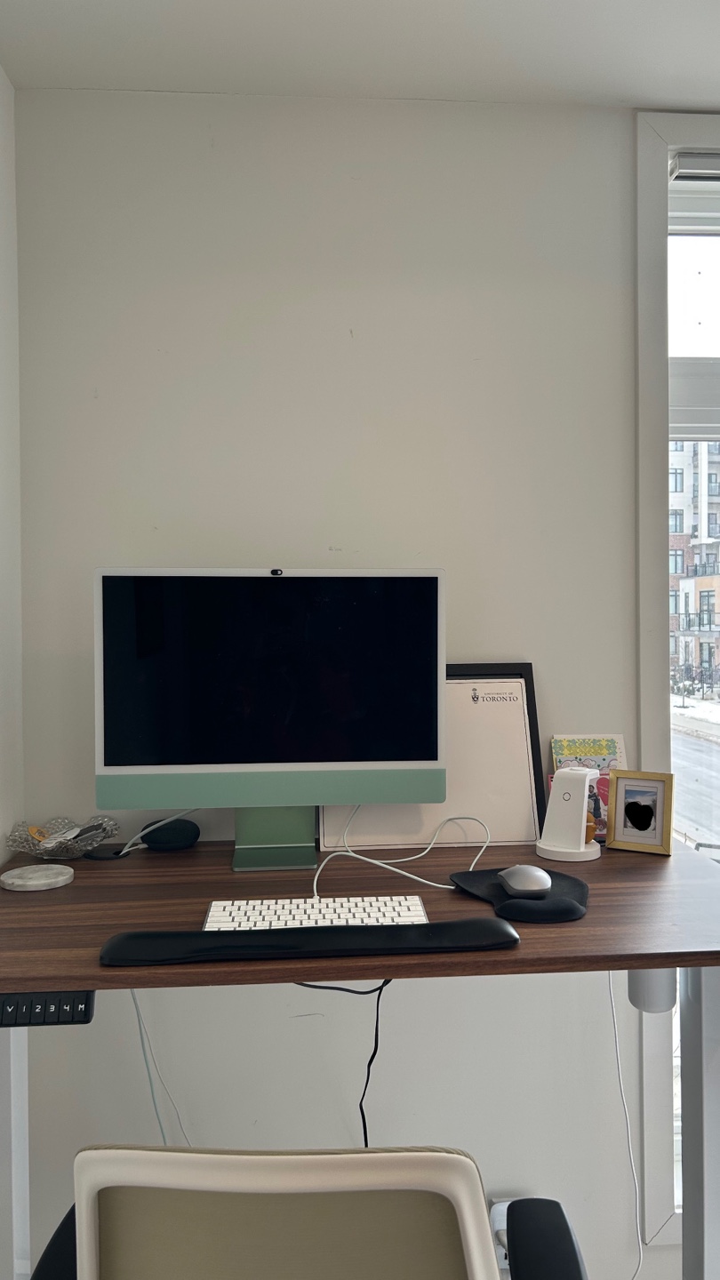 Standing Desk Walnut Top and White Base - photo 2