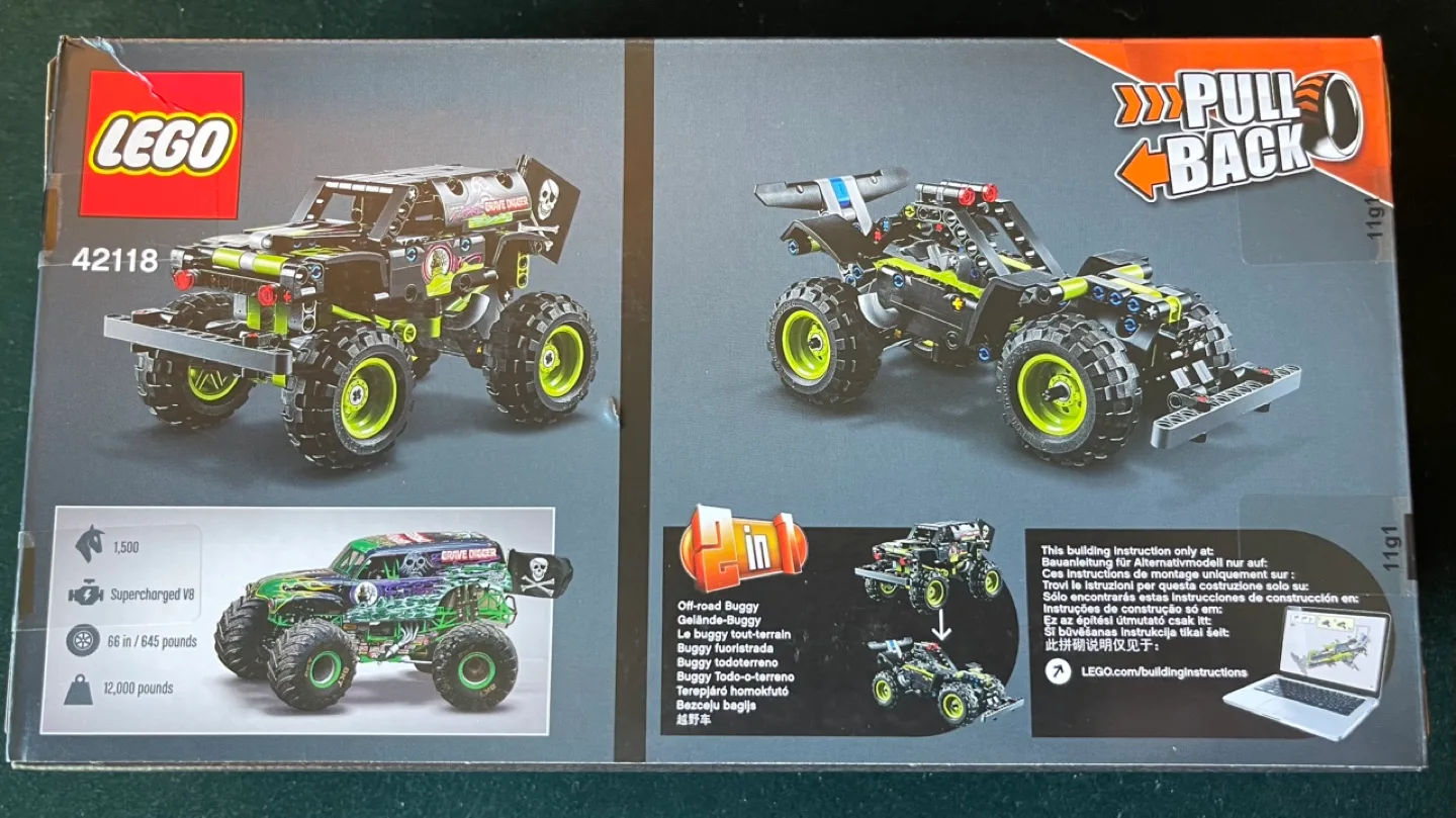 LEGO Technic Monster Jam Grave Digger 2-in-1 Pull-Back (Retired) image indicator(2)