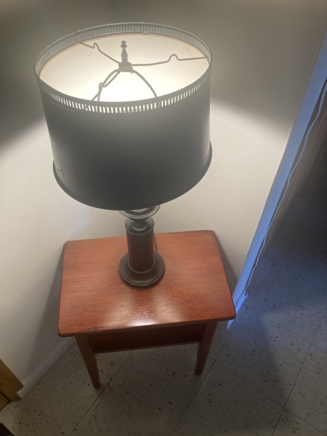 Wood End Table / Nightstand with Shelf - photo 5