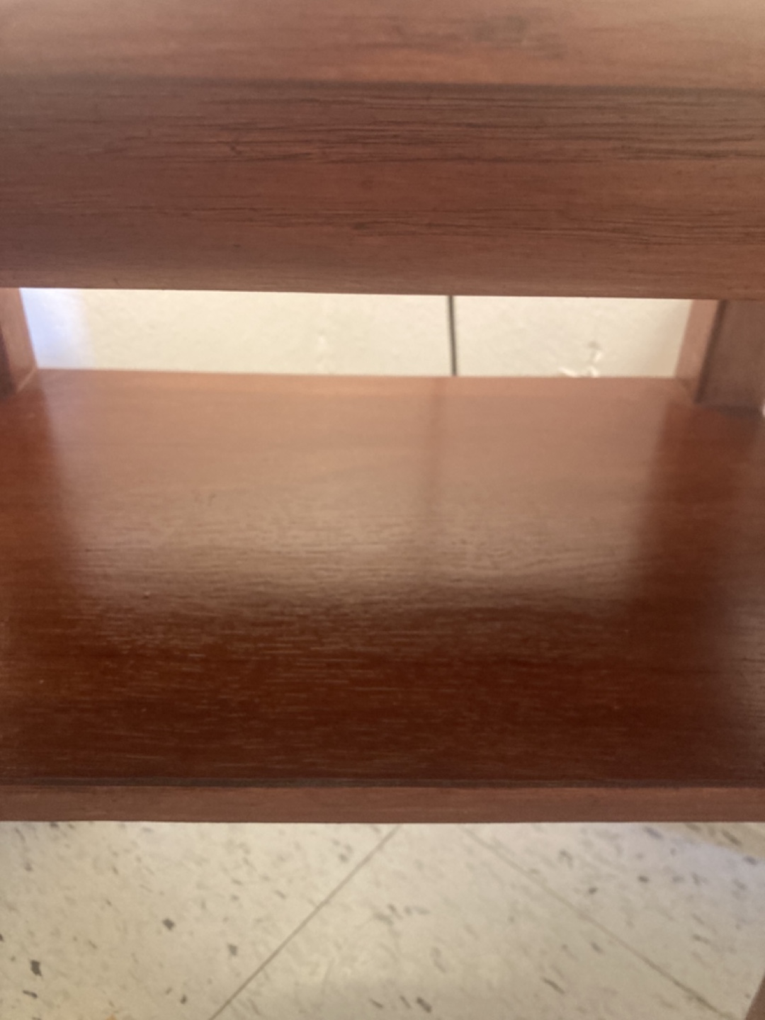 Wood End Table / Nightstand with Shelf - photo 2