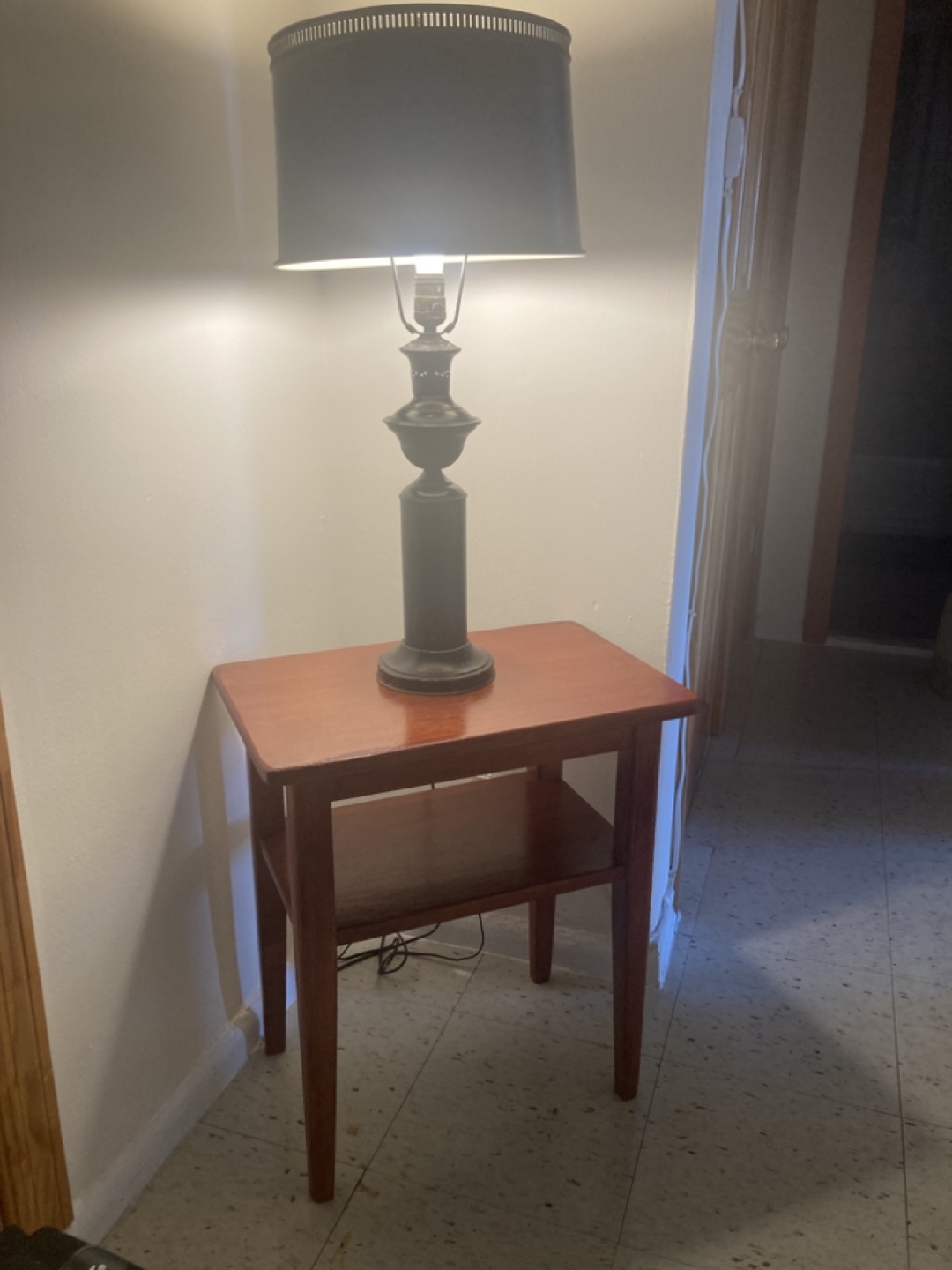 Wood End Table / Nightstand with Shelf - photo 4