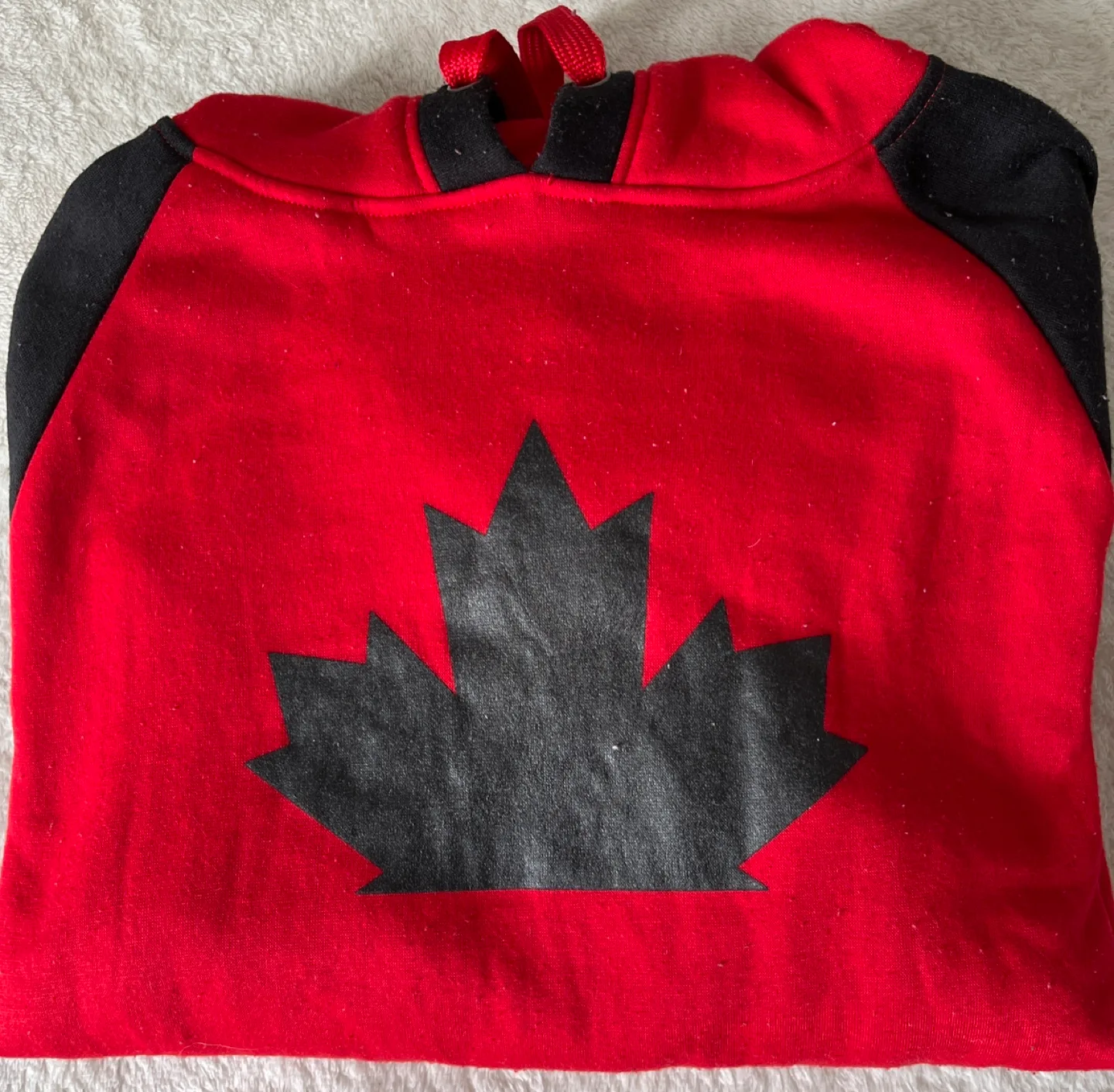 Red and Black Canadian Maple Leaf Hoodie thumbnail