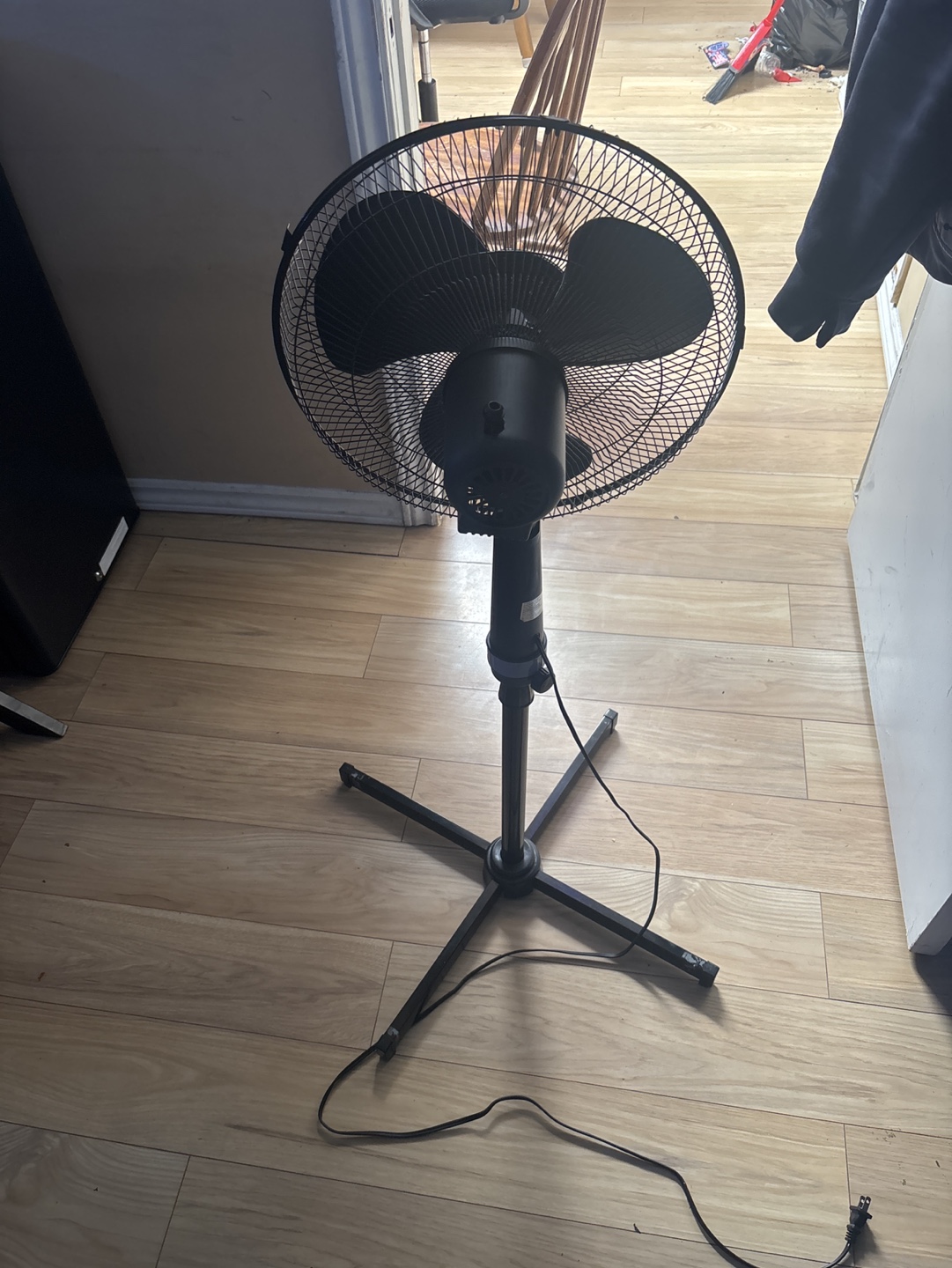 Black Oscillating Stand Fan - photo 2