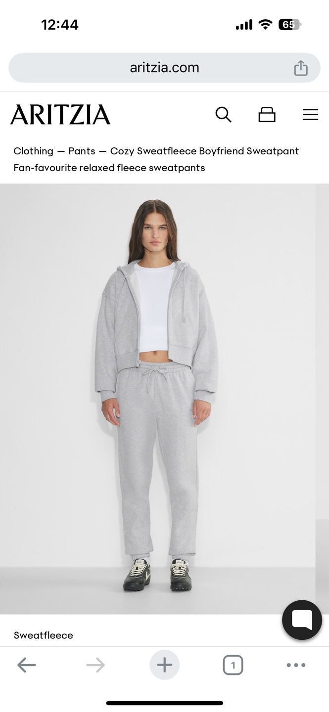 Aritzia Cozy Sweatfleece Boyfriend Sweatpant - Size 2XS - photo 3