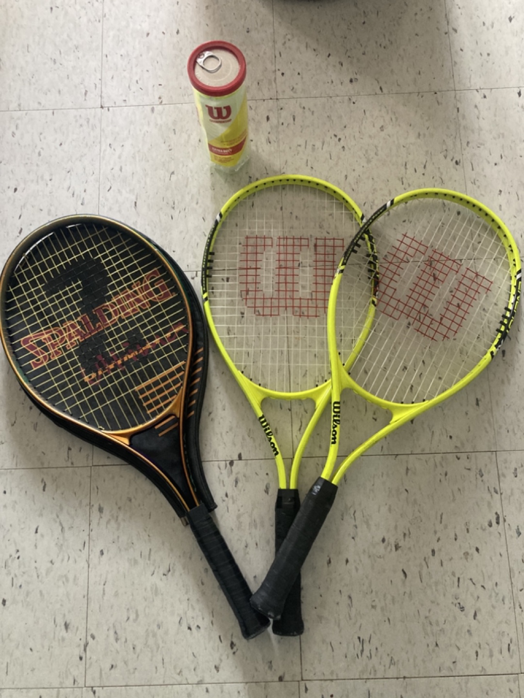 Tennis Racquets and Balls Bundle - Wilson & Spalding