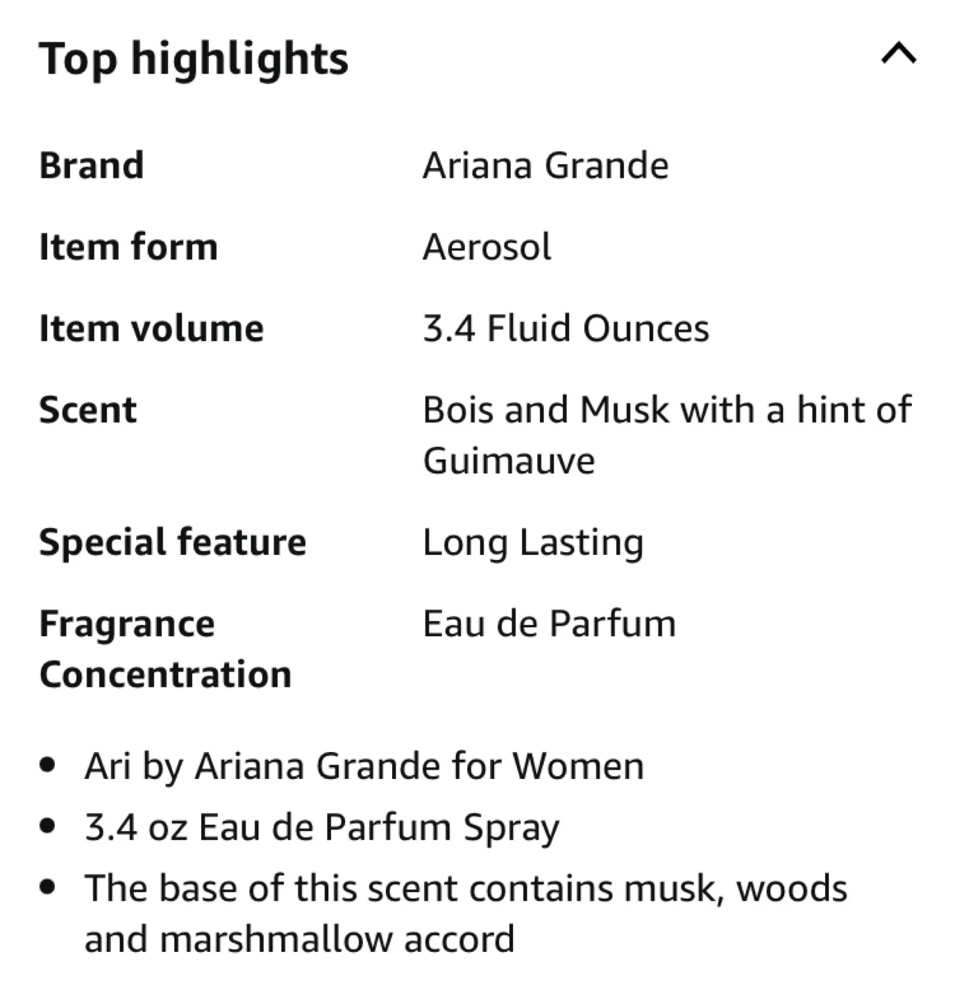 (Half full) Ariana Grande Ari Eau de Parfum Spray image indicator(3)