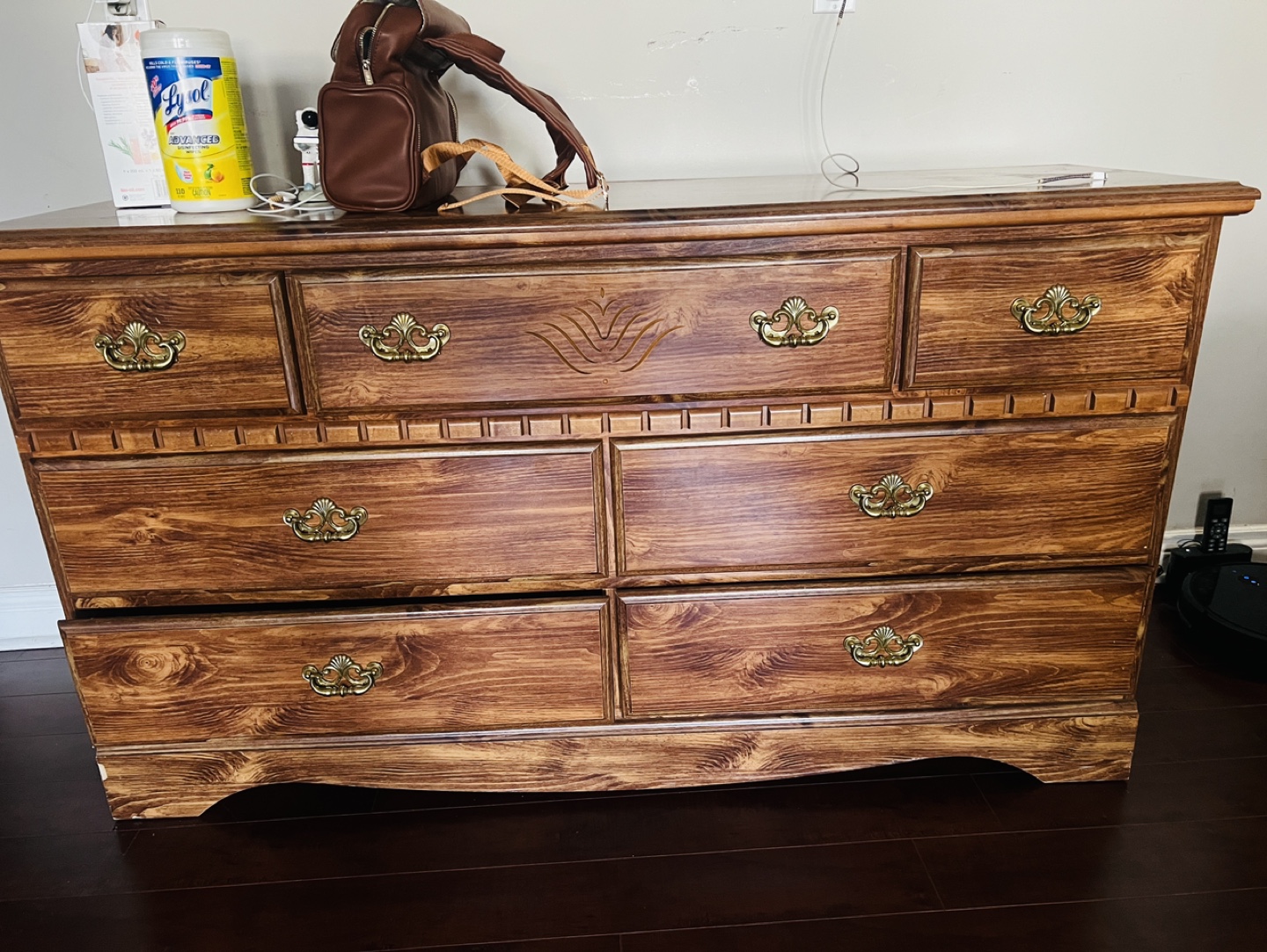 Seven Drawer Wooden Dresser