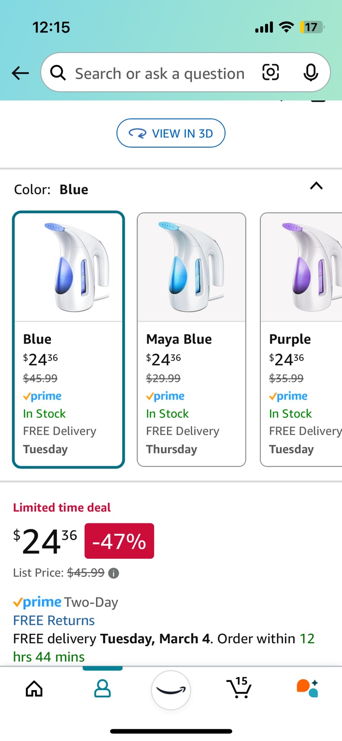 HILIFE Handheld Garment Steamer - Purple - photo 2
