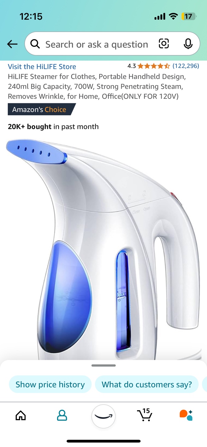 HILIFE Handheld Garment Steamer - Purple