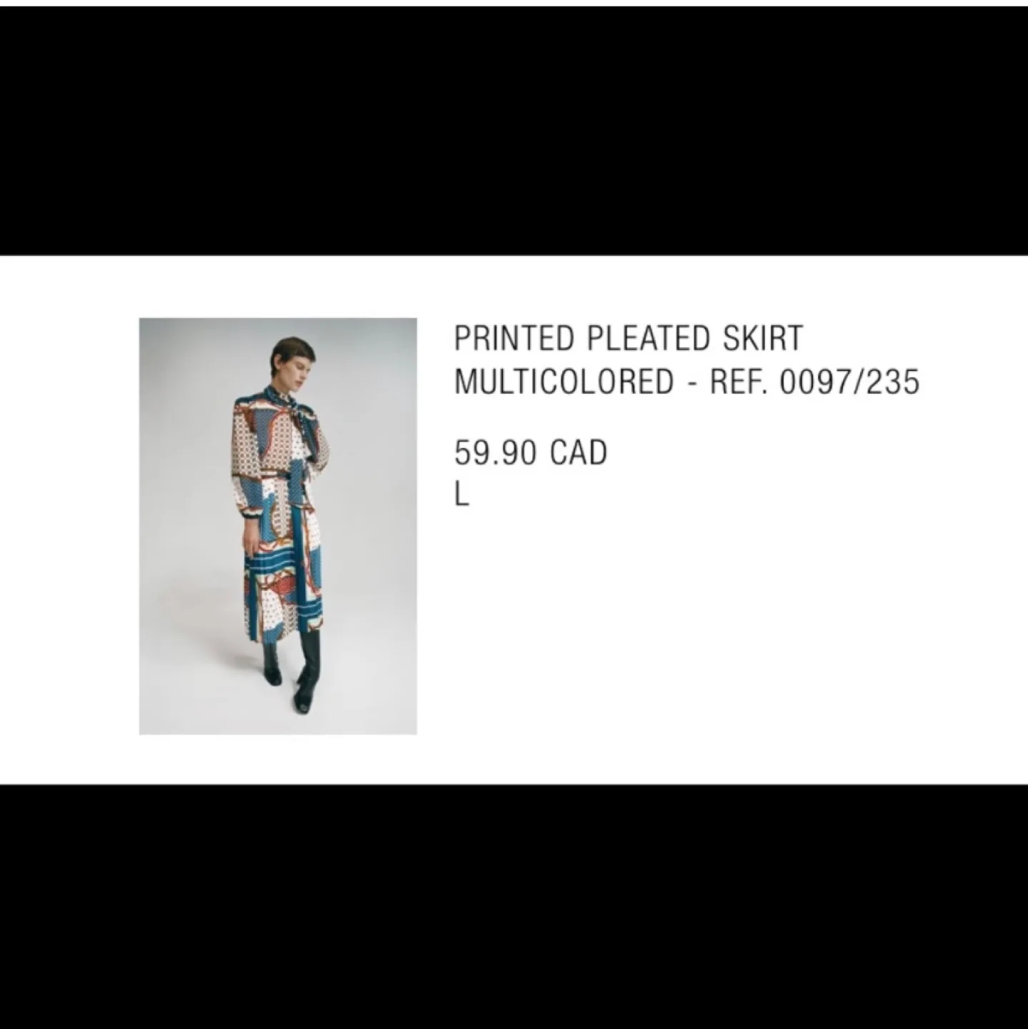 Zara Multicoloured Pleated Skirt image indicator(2)