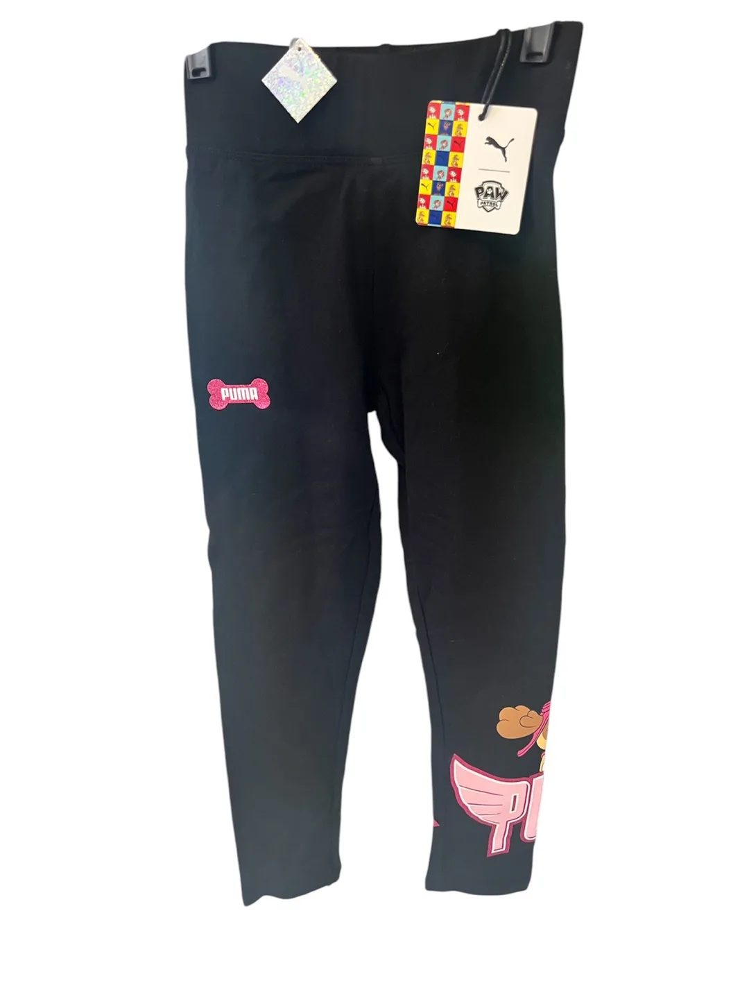 BNWT Puma X Paw Patrol Skye girls leggings sz 6Y thumbnail