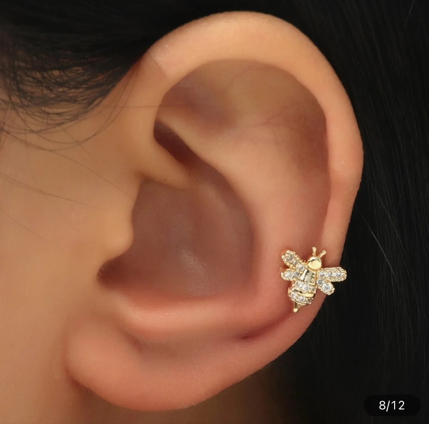 Gold Bee Ear Cuff image indicator(2)