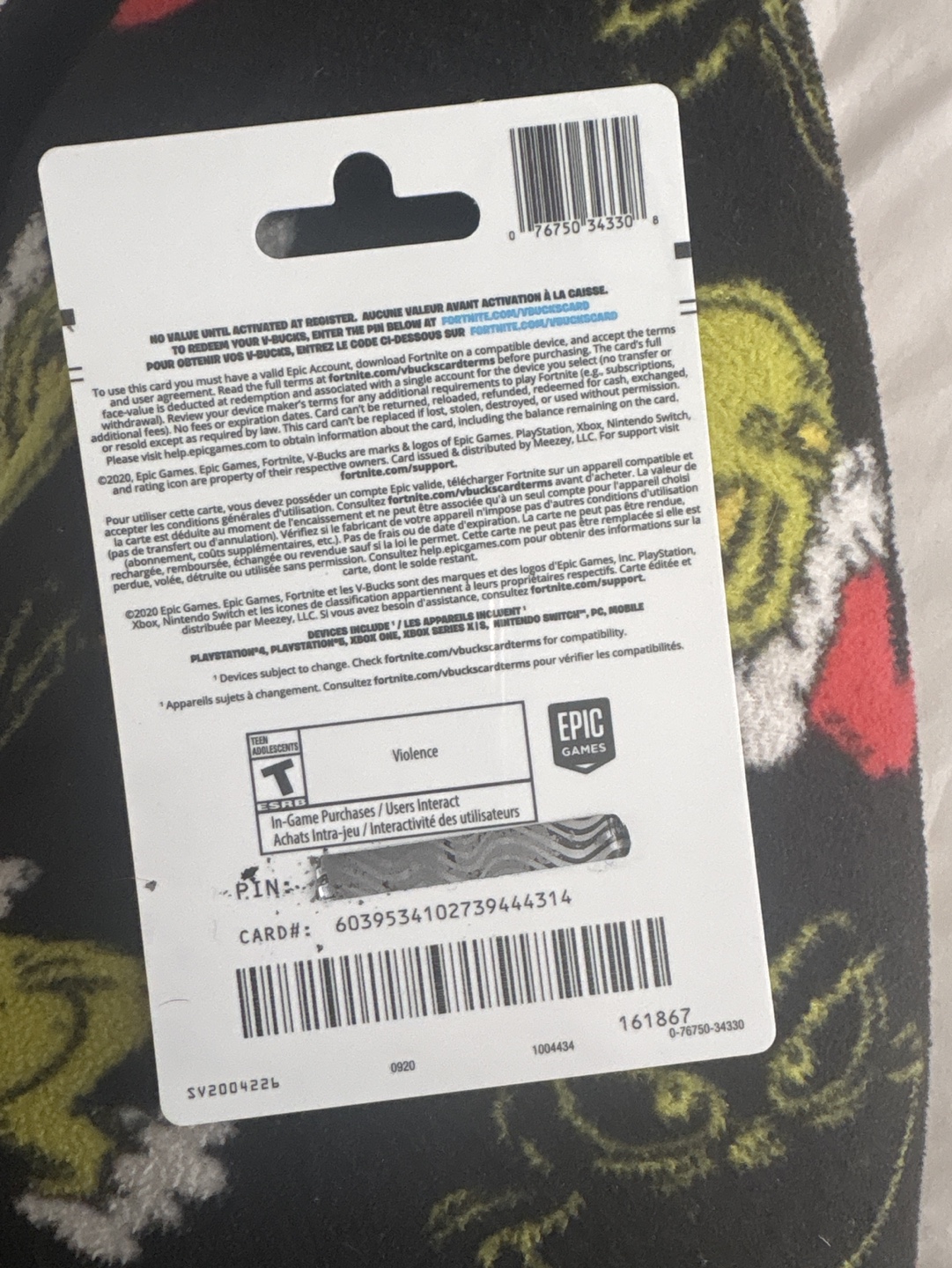 Fortnite 1000 V-Bucks Gift Card - photo 2