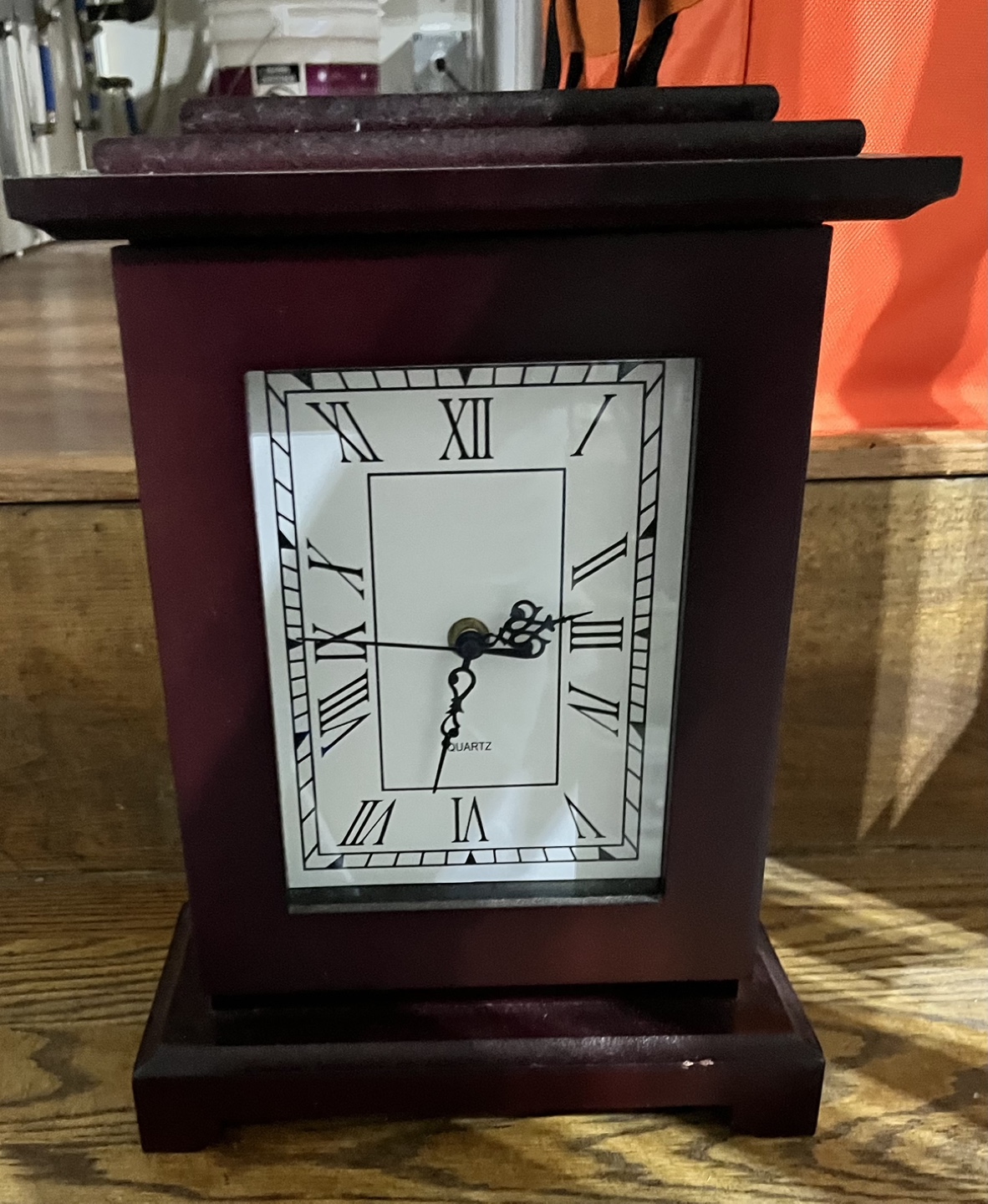 Dark Wood Mantel Clock