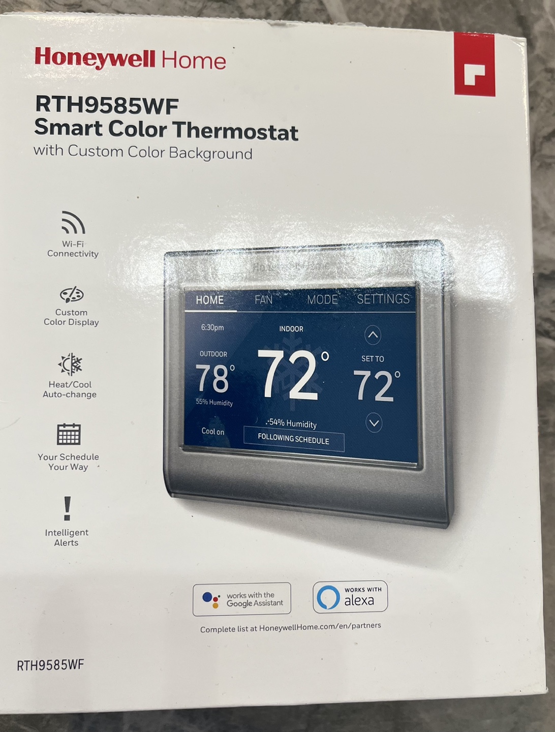 Honeywell Home RTH9585WF Smart Color Thermostat - New in Box
