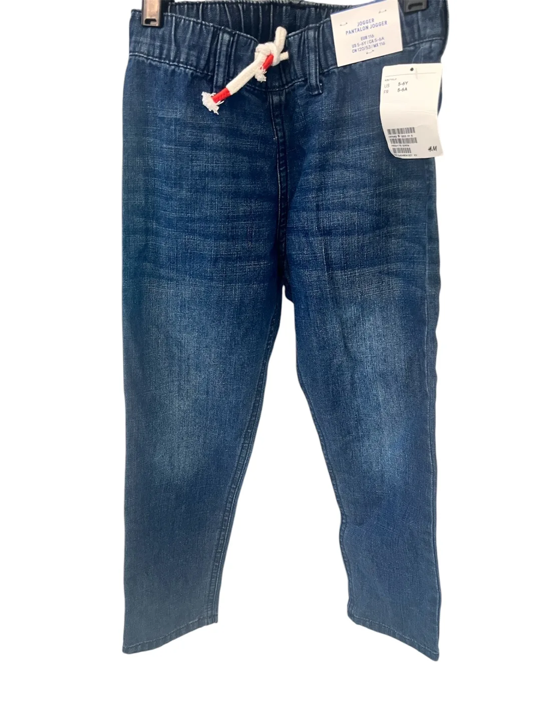 BNWT H&M toddler boys jogger jeans sz 5/6Y thumbnail