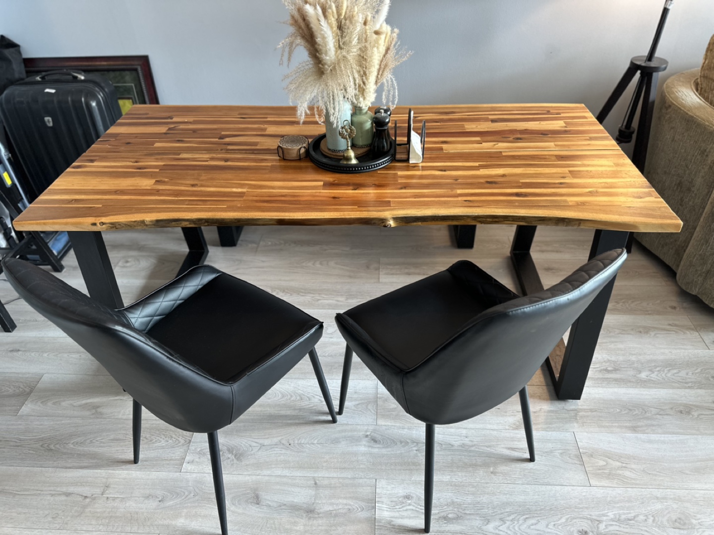 Pu Leather Upholstered Chairs with Diamond Tufted Backs - HOMCOM - photo 3