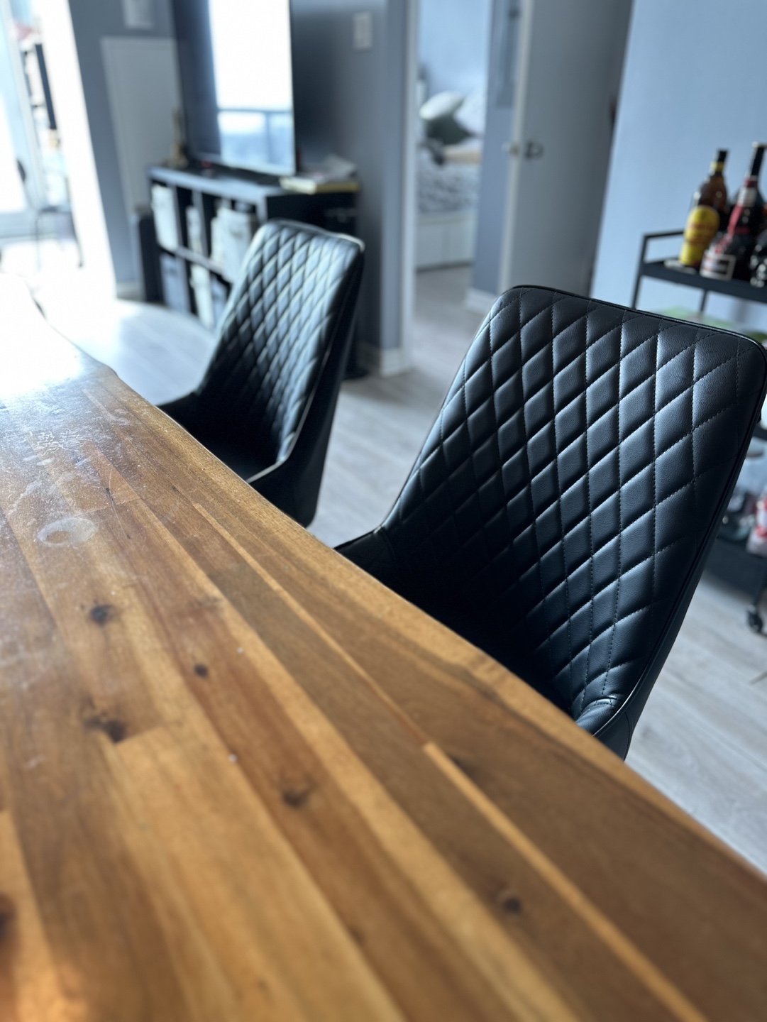 Pu Leather Upholstered Chairs with Diamond Tufted Backs - HOMCOM - photo 4