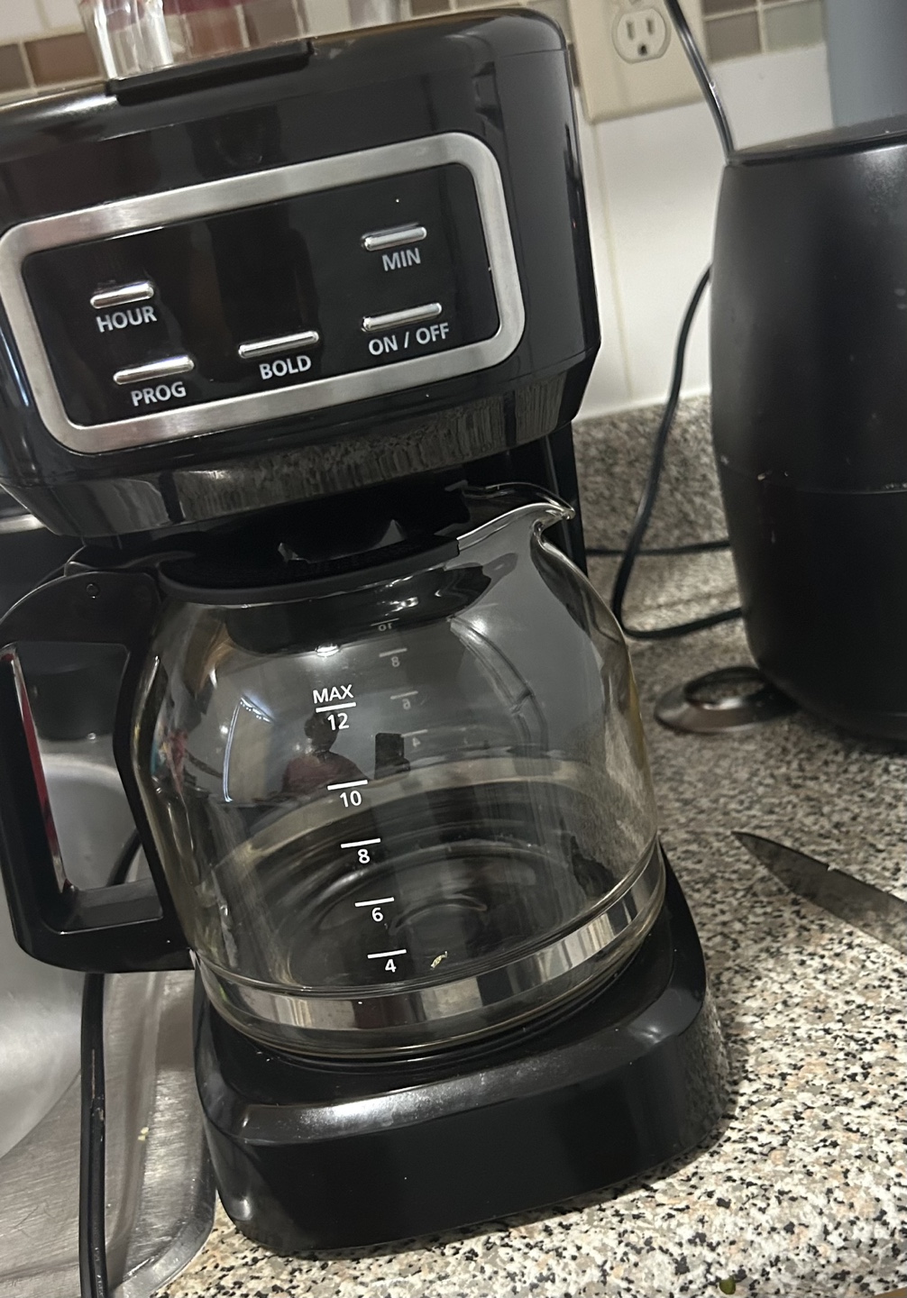 Black Programmable Coffee Maker