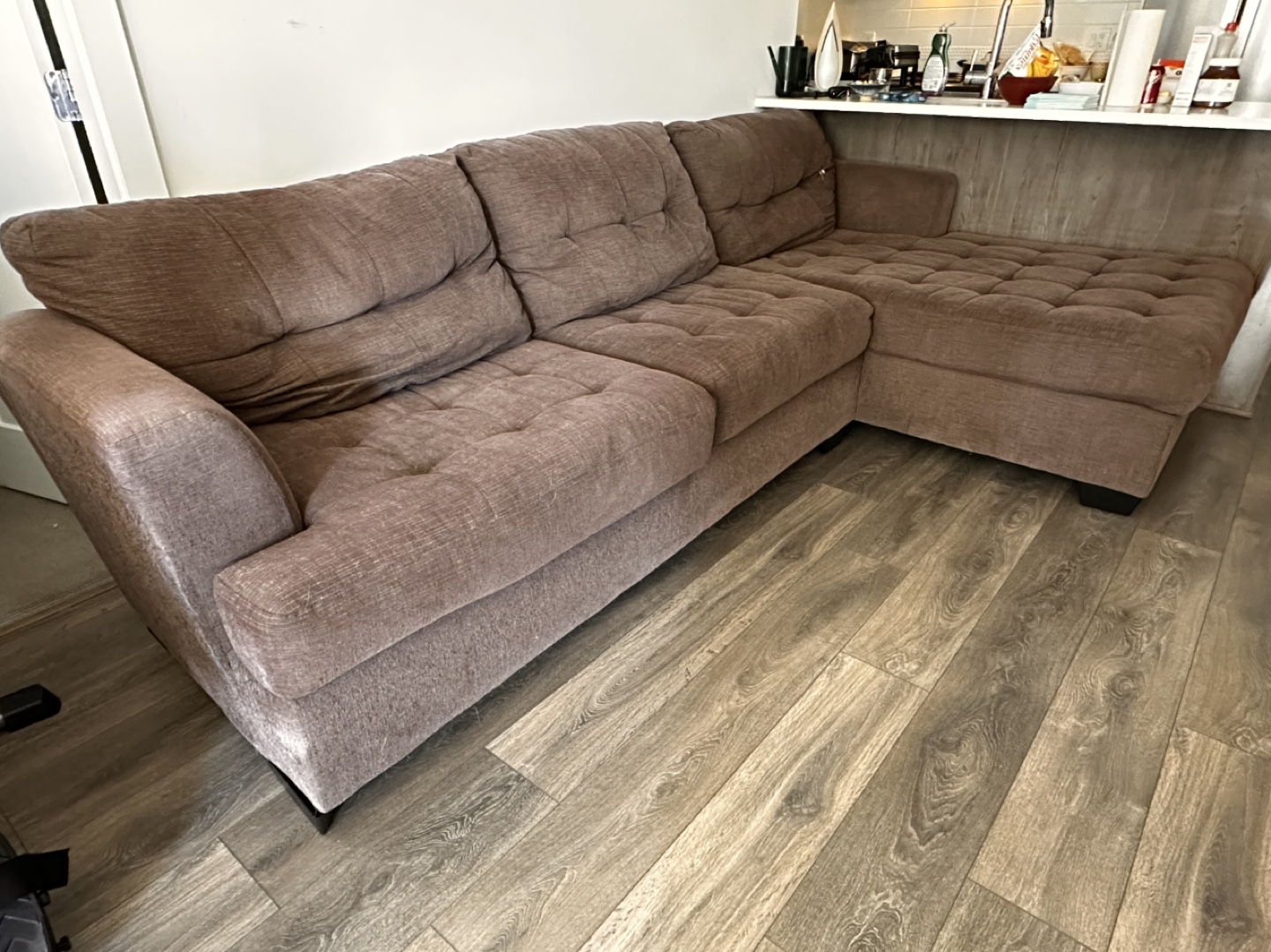 Grey Brown Sectional Sofa