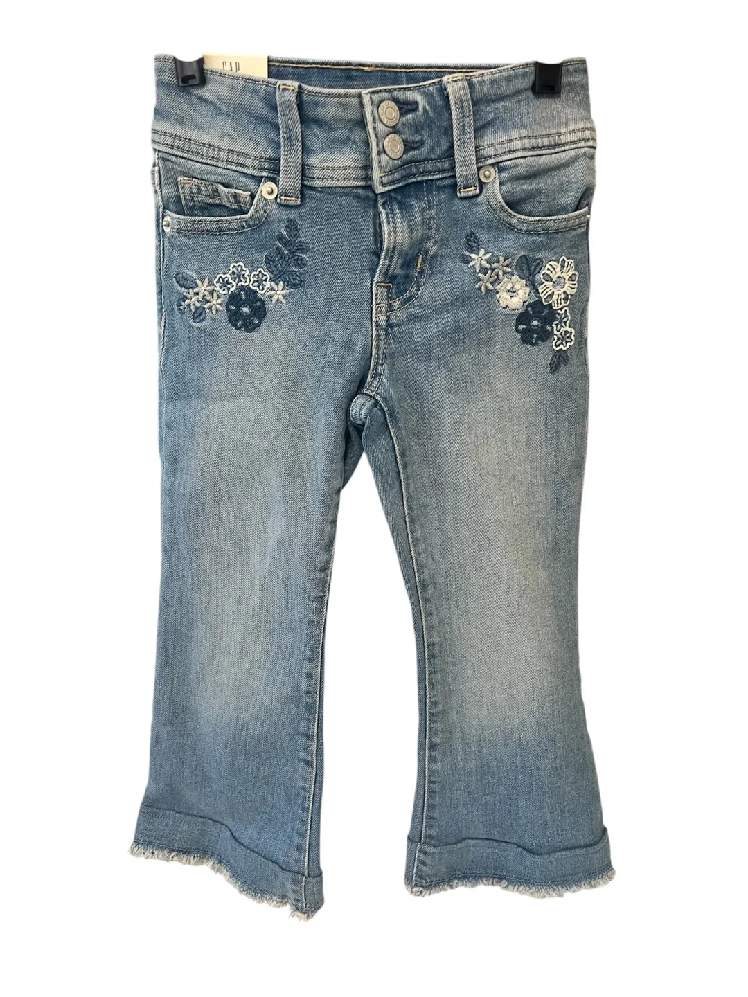 Brand new Gap toddler girls flare high rise jeans sz 5Y thumbnail