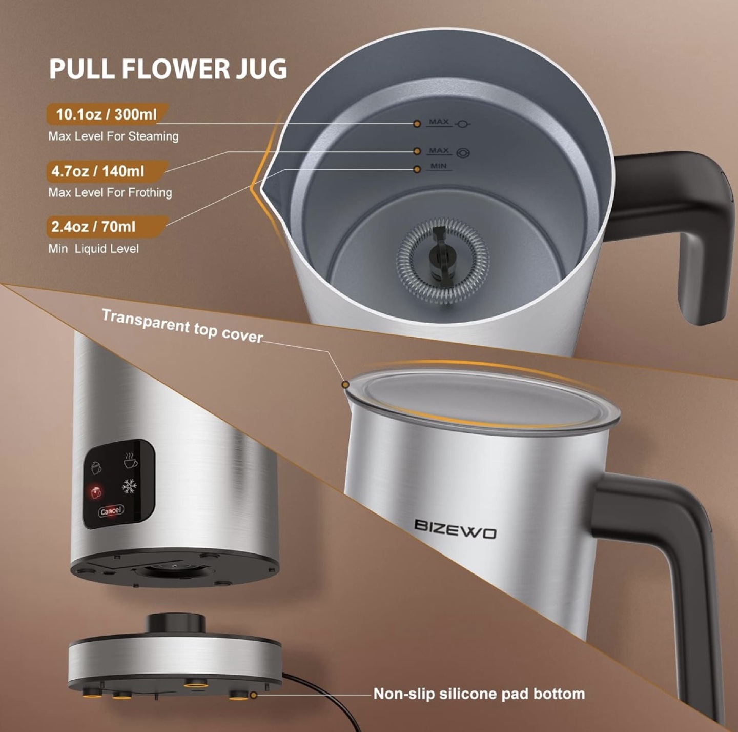 IZEWO Milk Frother, 4 in 1 - photo 4