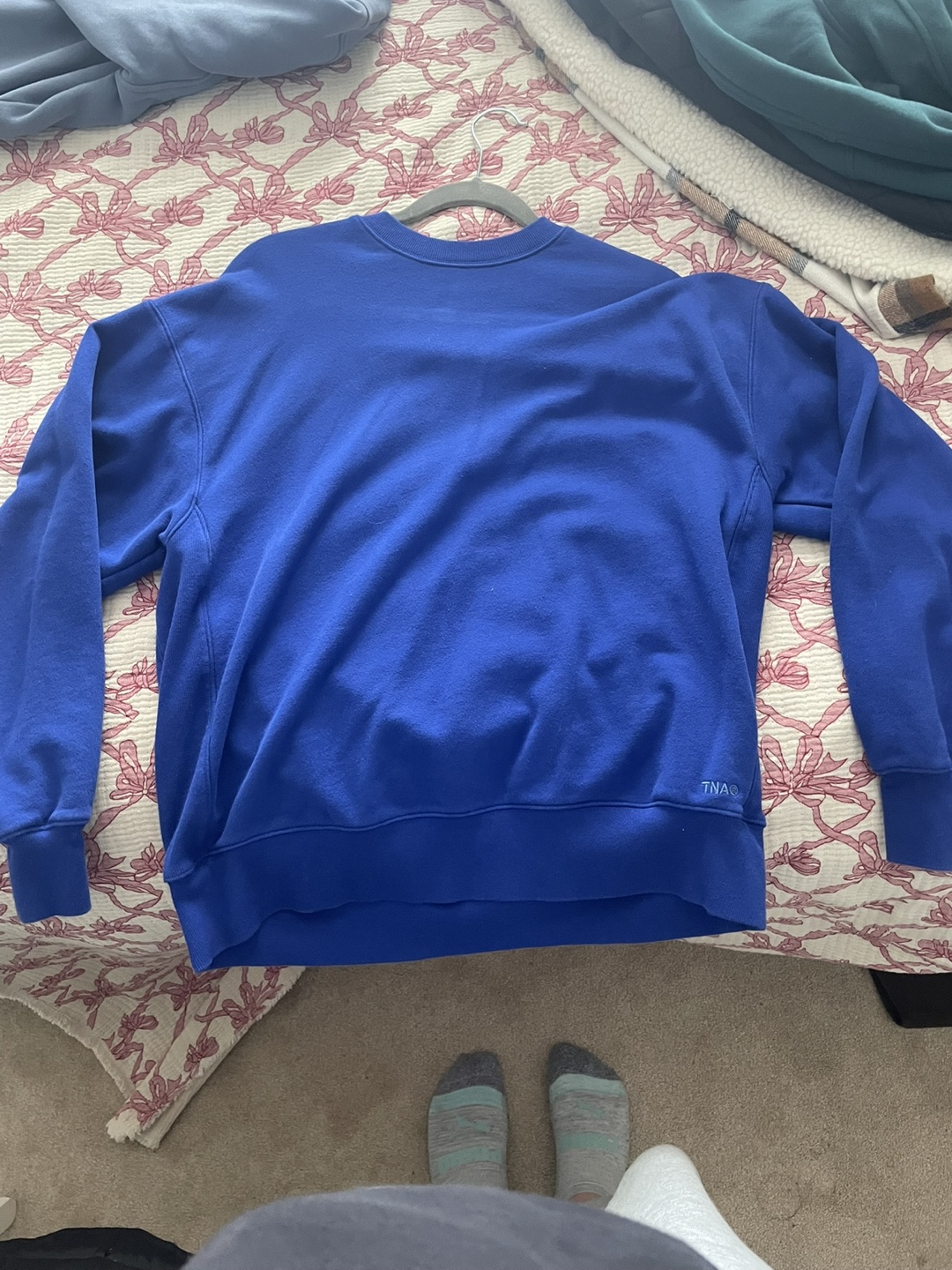 TNA Boyfriend Fit Terry Fleece Sweatshirt - Size Medium