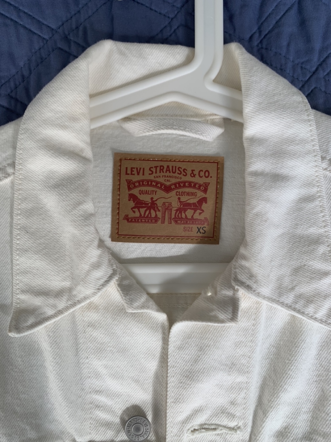 Levi's White Denim Jacket - Size XS - photo 2