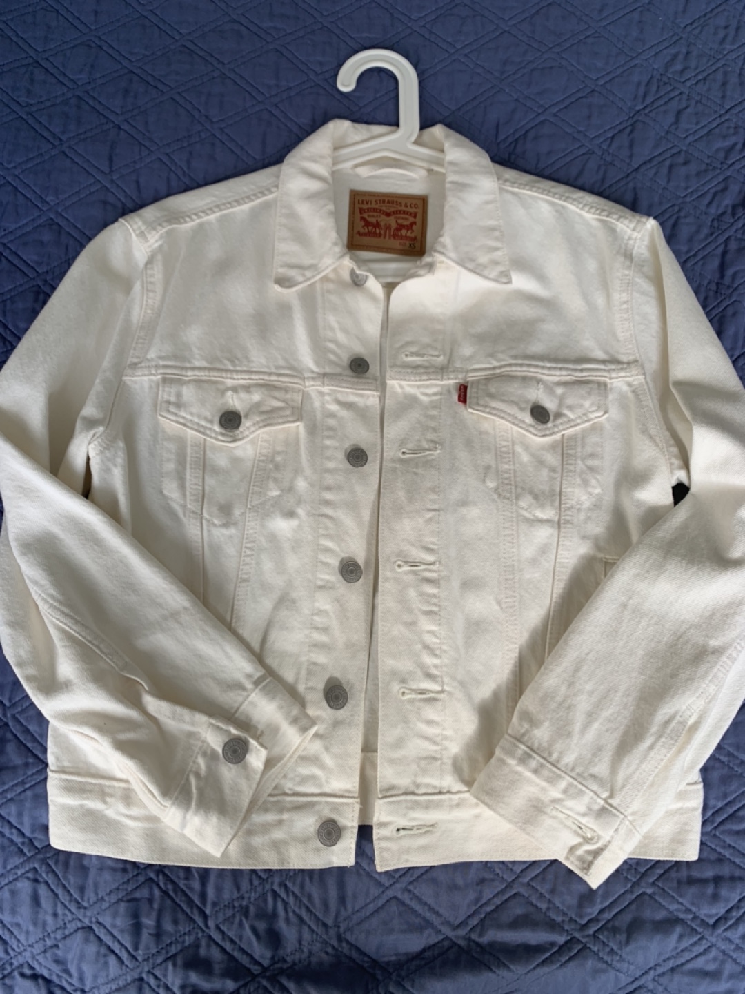 Levi's White Denim Jacket - Size XS